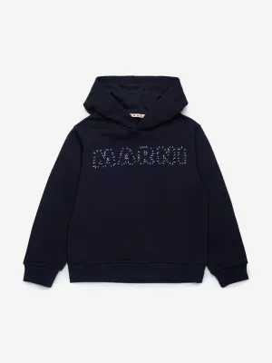 Kinder Logo Kapuzenpullover in Marineblau