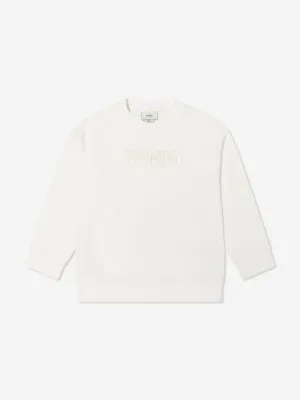 Kinder Logo Sweatshirt in Weiß