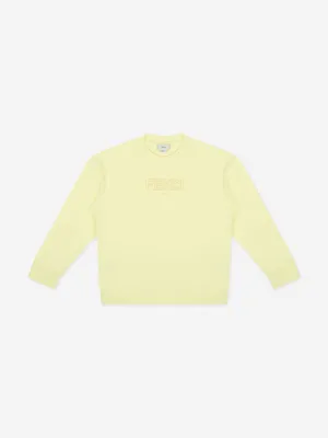 Kinder Logo Sweatshirt in Gelb