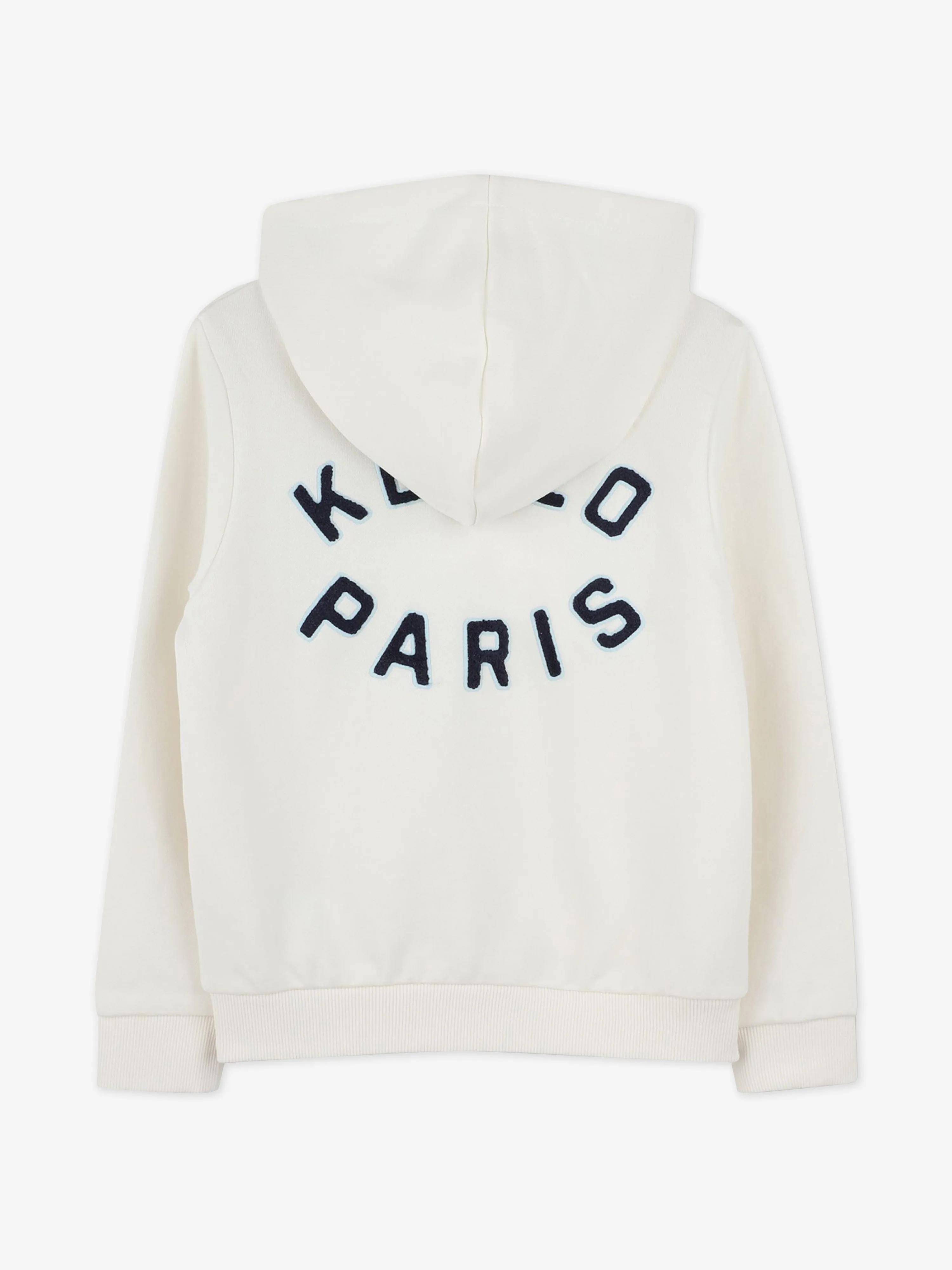 Kinder Logo Reißverschluss-Pullover in Elfenbein