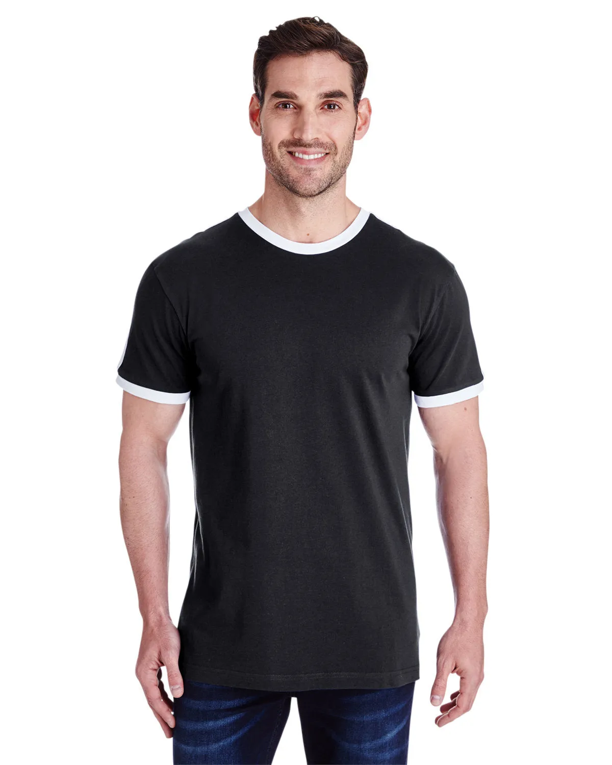 LAT 6932 Herren Retro Ringer T-Shirt