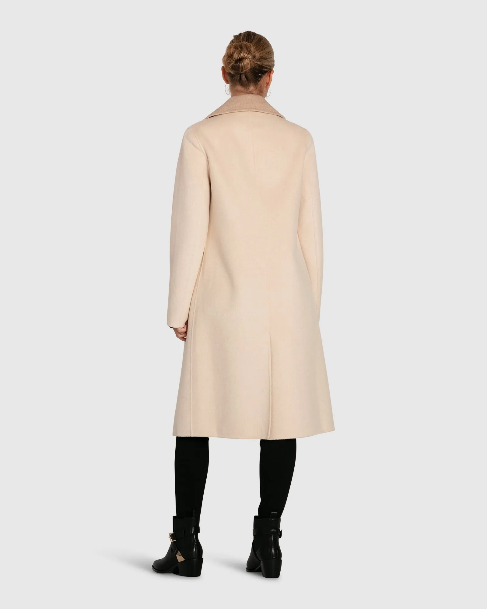 Lexington Zweifarbiger Wollmischmantel - Beige