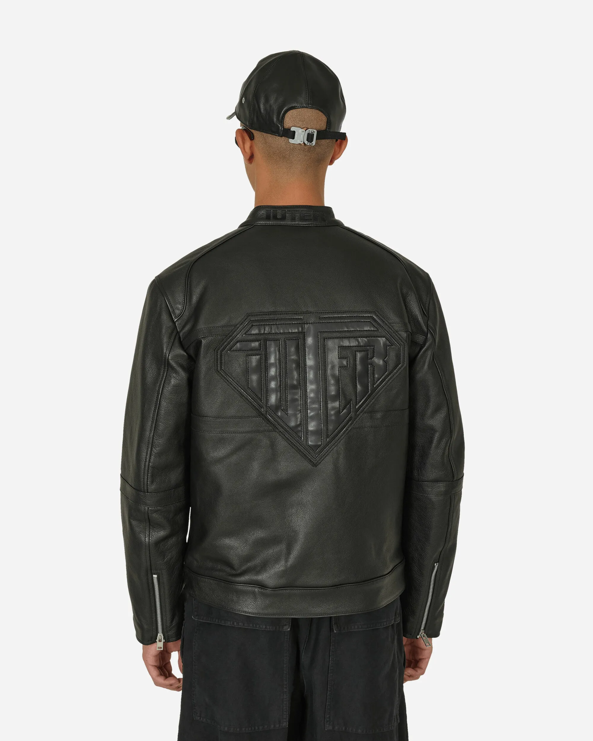 Logo Lederjacke Schwarz