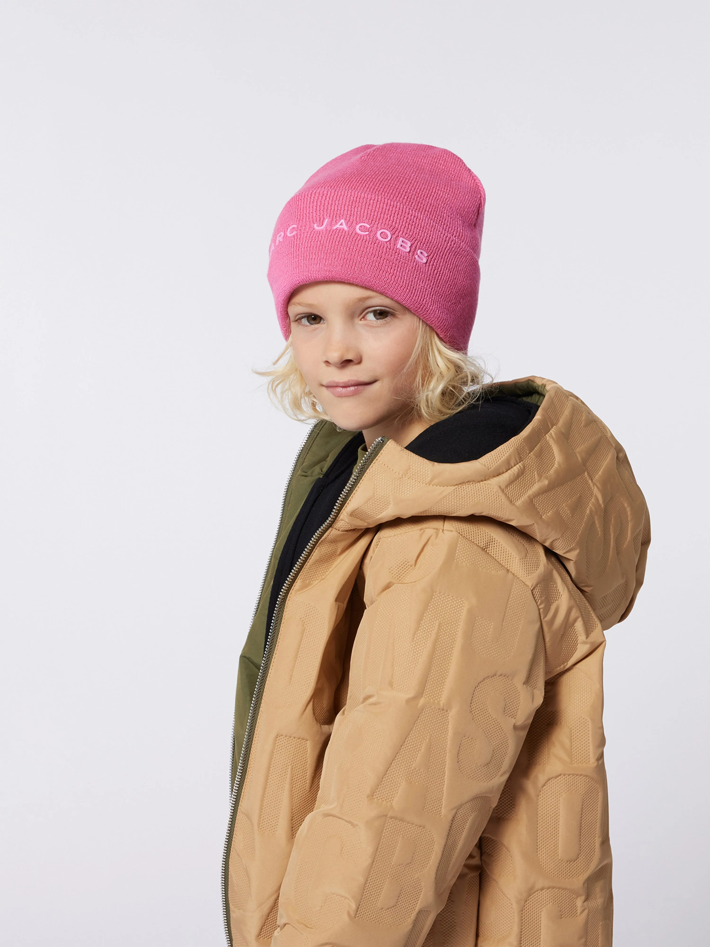 MARC JACOBS Kids Reversible Pufferjacke in Braun