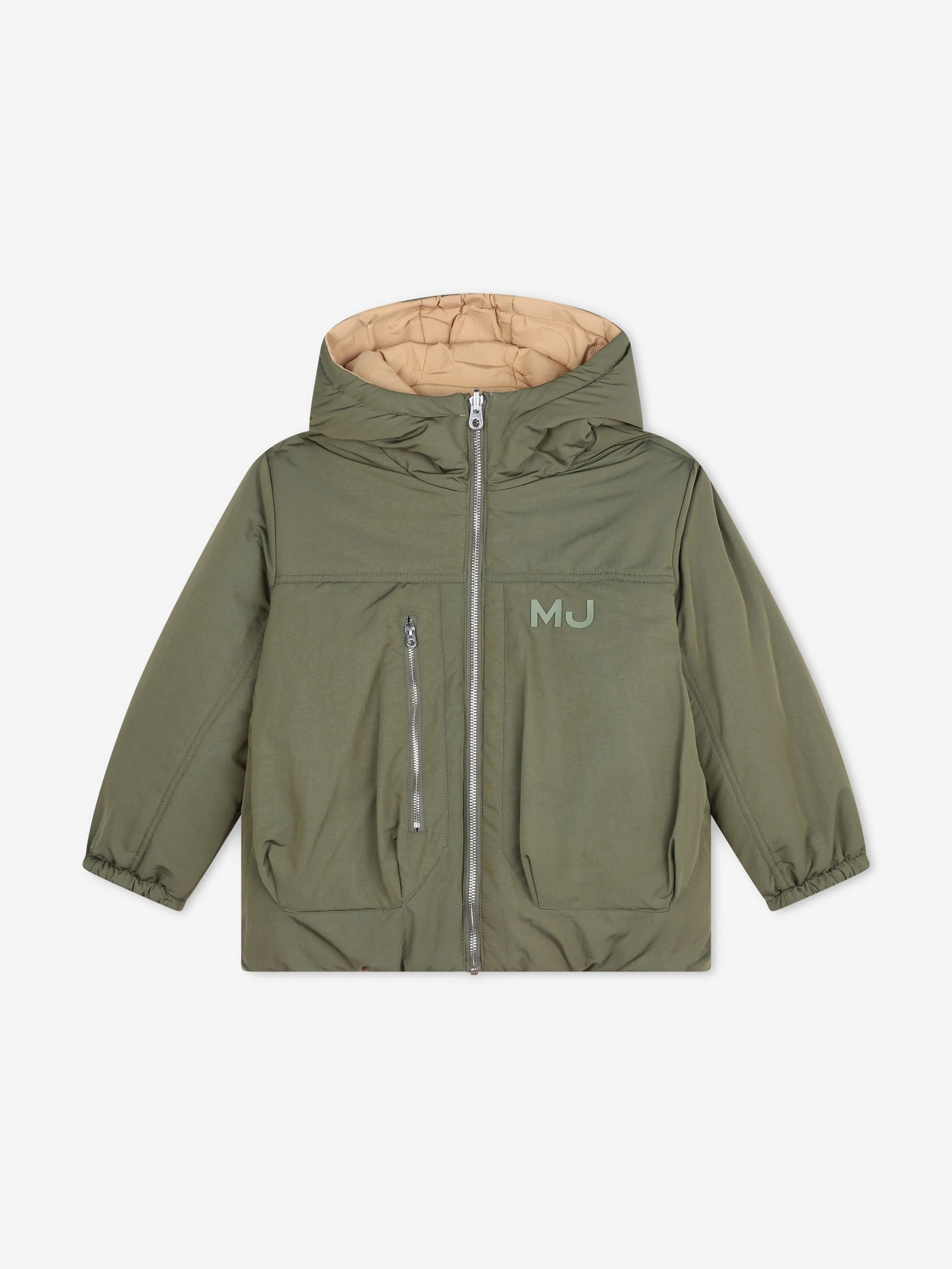 MARC JACOBS Kids Reversible Pufferjacke in Braun