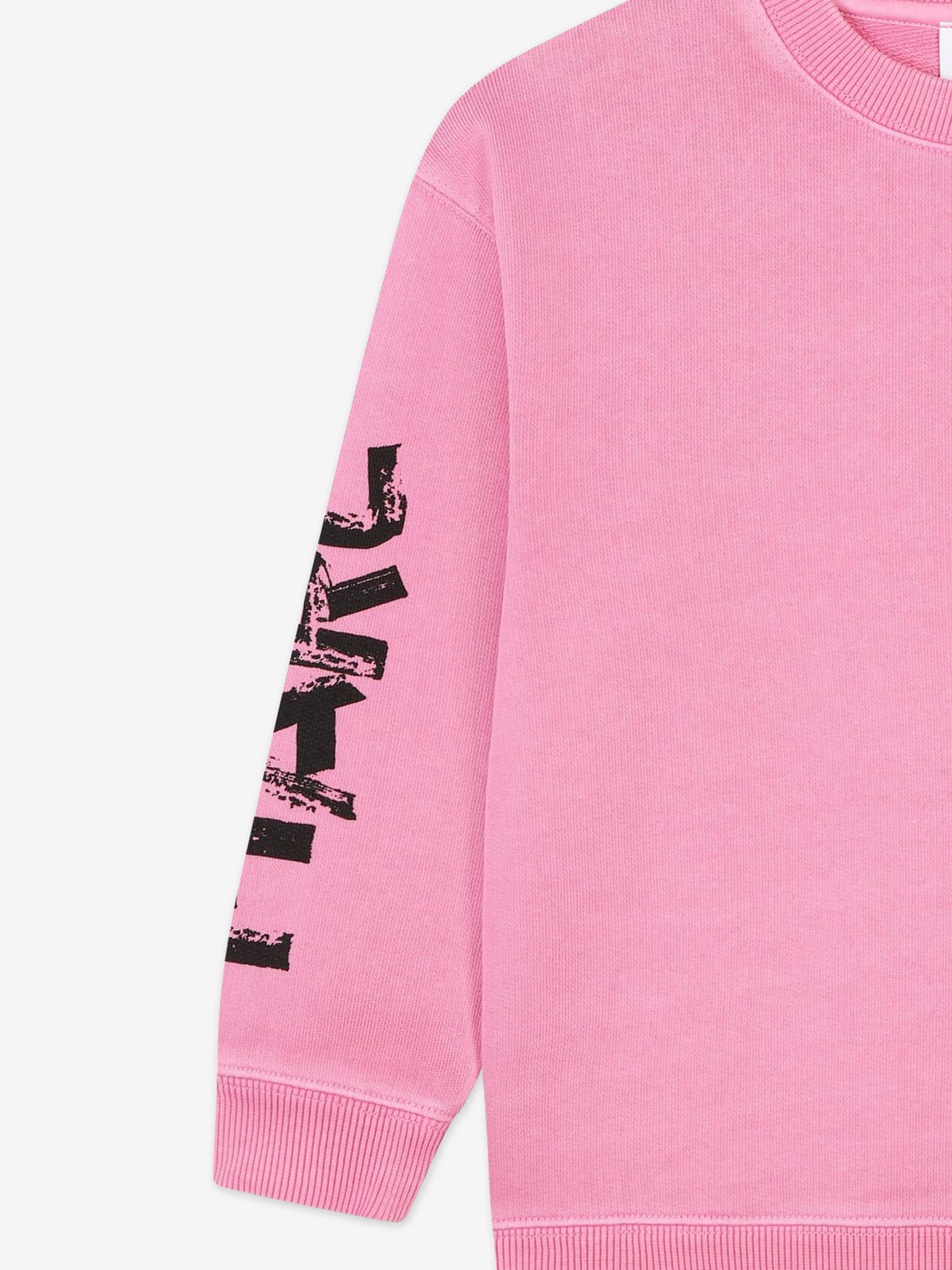 MARC JACOBS Kids Smiley World Sweatshirt in Rosa
