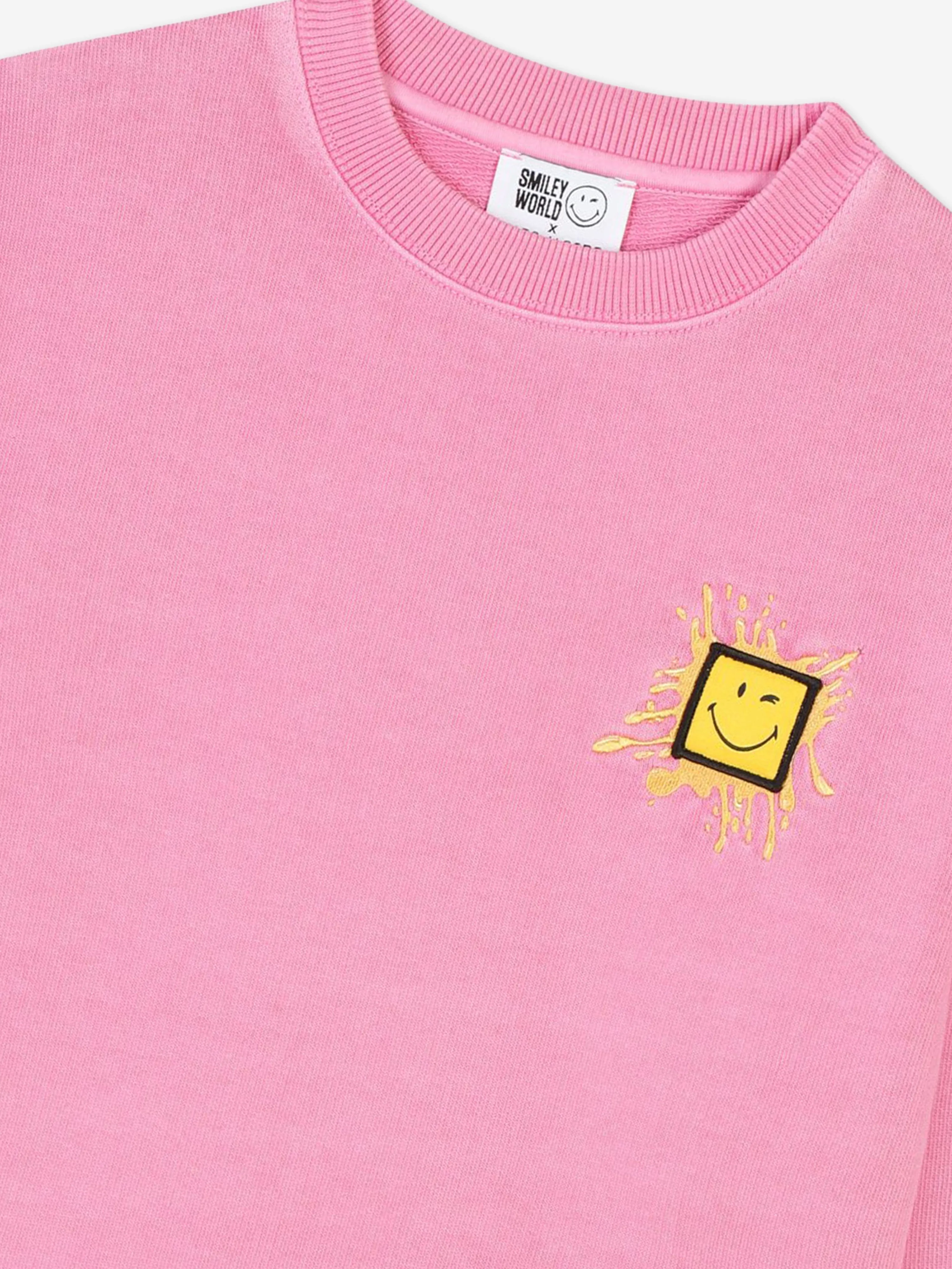 MARC JACOBS Kids Smiley World Sweatshirt in Rosa