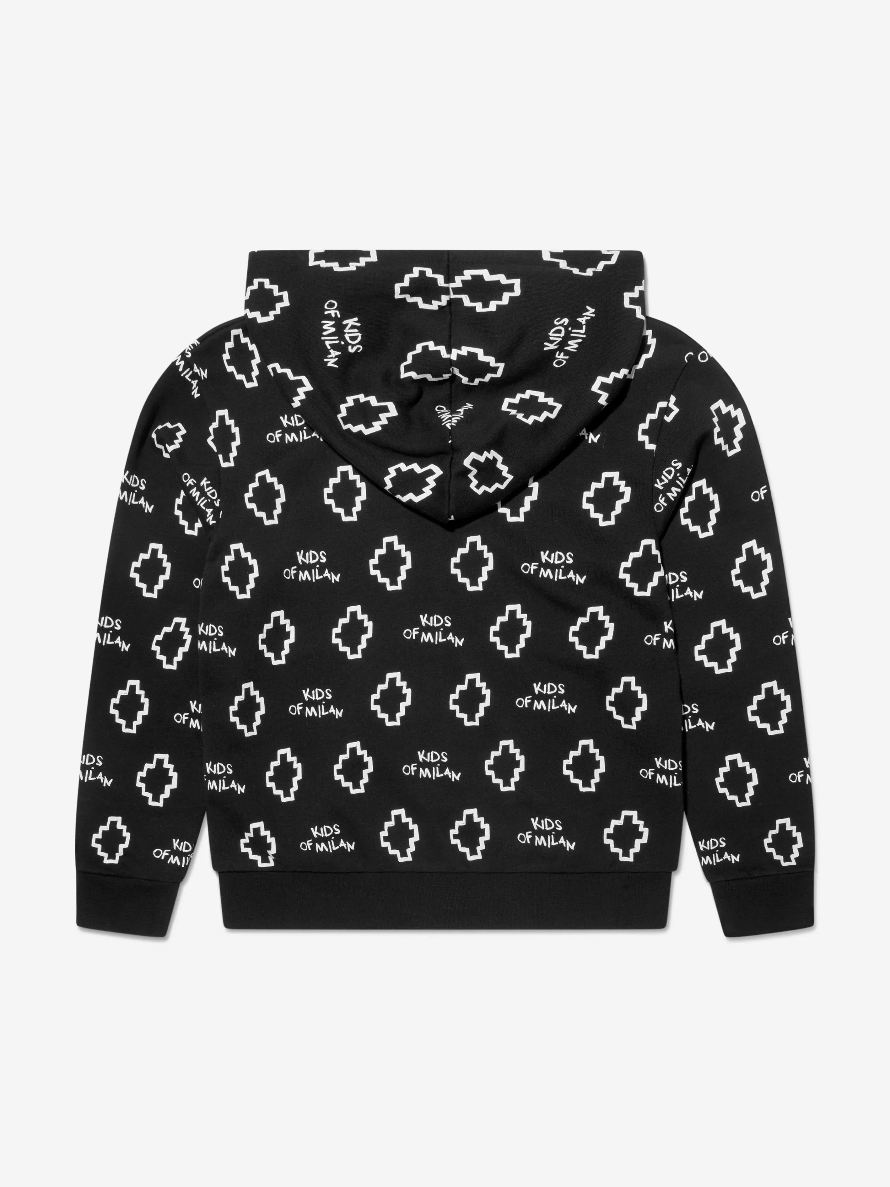 Marcelo Burlon Jungen Baumwoll-Logo Print Reißverschluss Oberteil