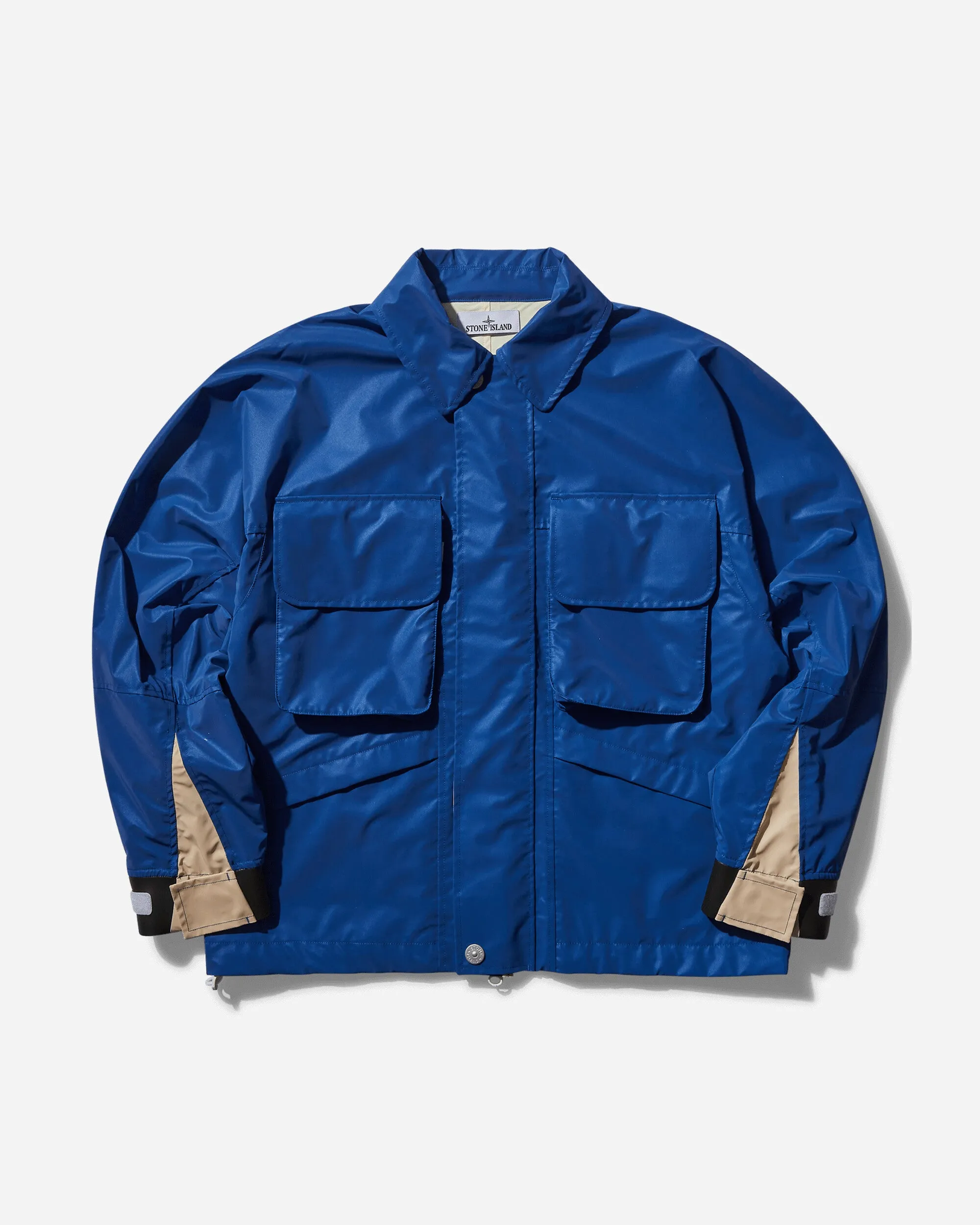 Marina Nylon Canvas Plated Reflektierende Jacke Leuchtend Blau