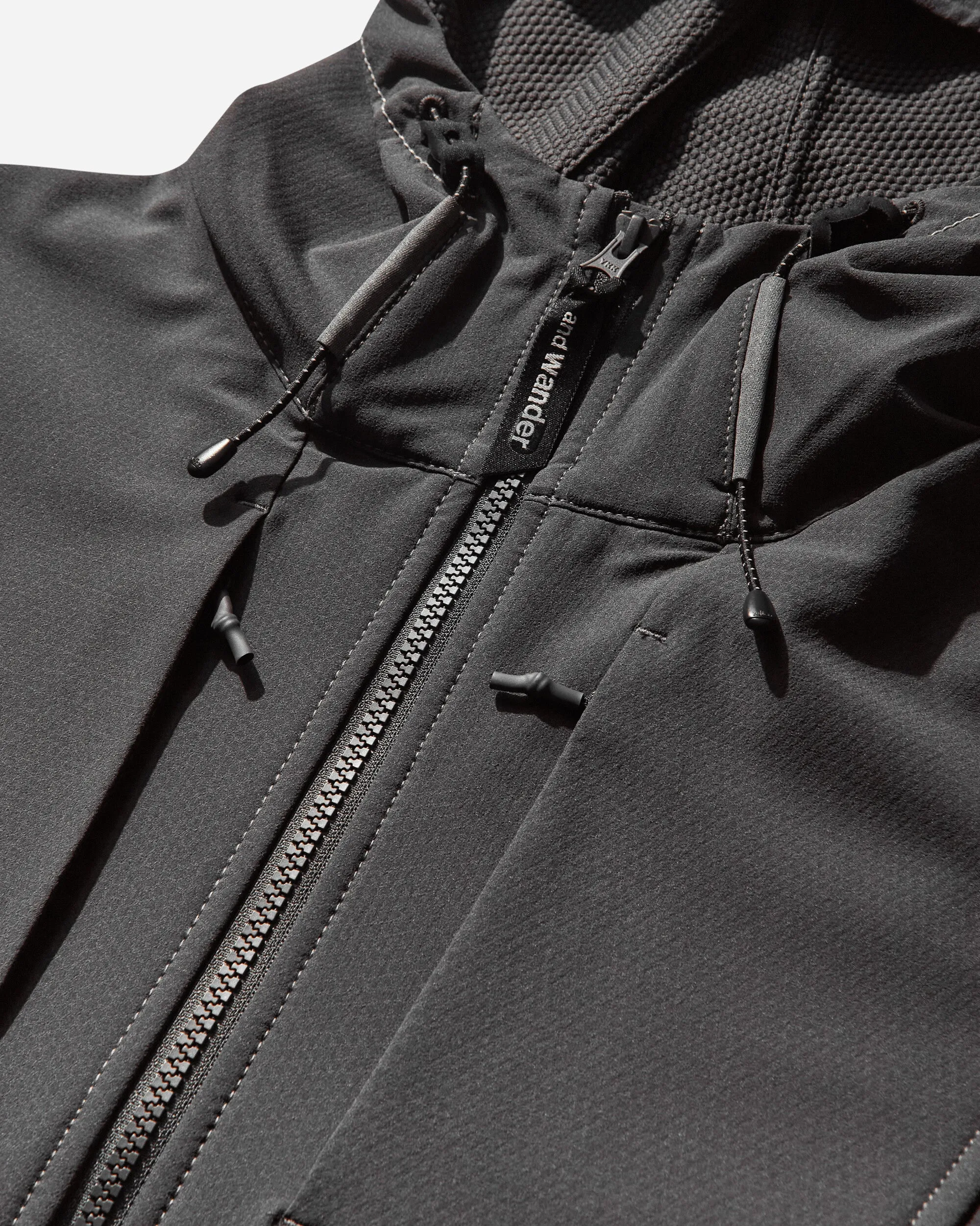 Herren leichte dehnbare Shell-Jacke in Anthrazit
