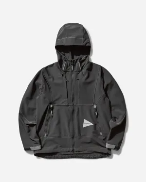 Herren leichte dehnbare Shell-Jacke in Anthrazit