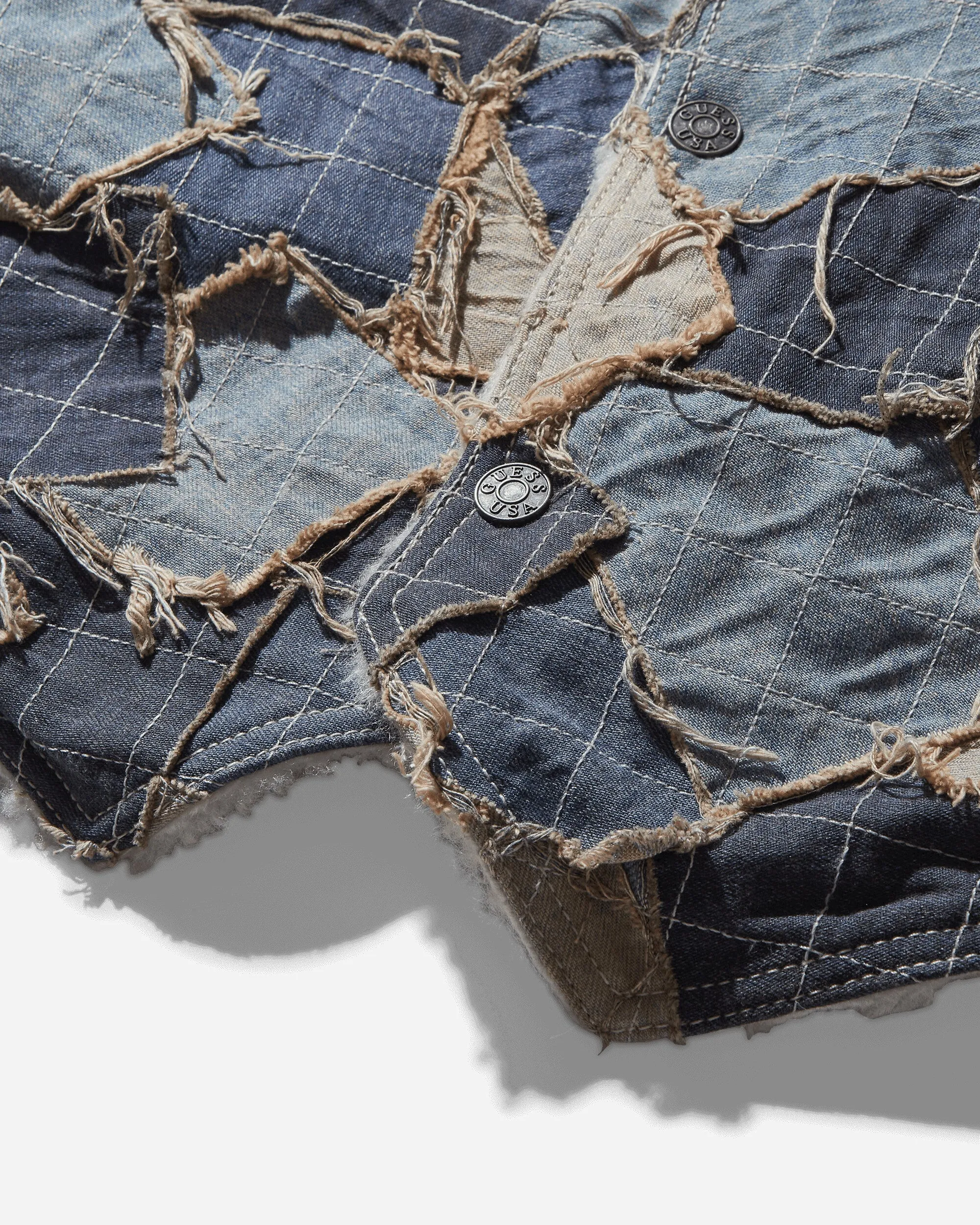 Herren-Doppelface-Denimweste in hellblau getönt