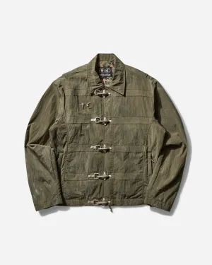 Herren Bio-Soldatenjacke mit Narbenoptik Khaki
