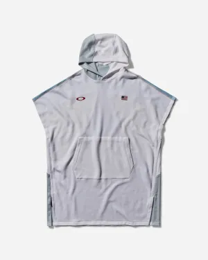 Herren Team USA Surfing Poncho mit Kapuze in Flüssiggrau