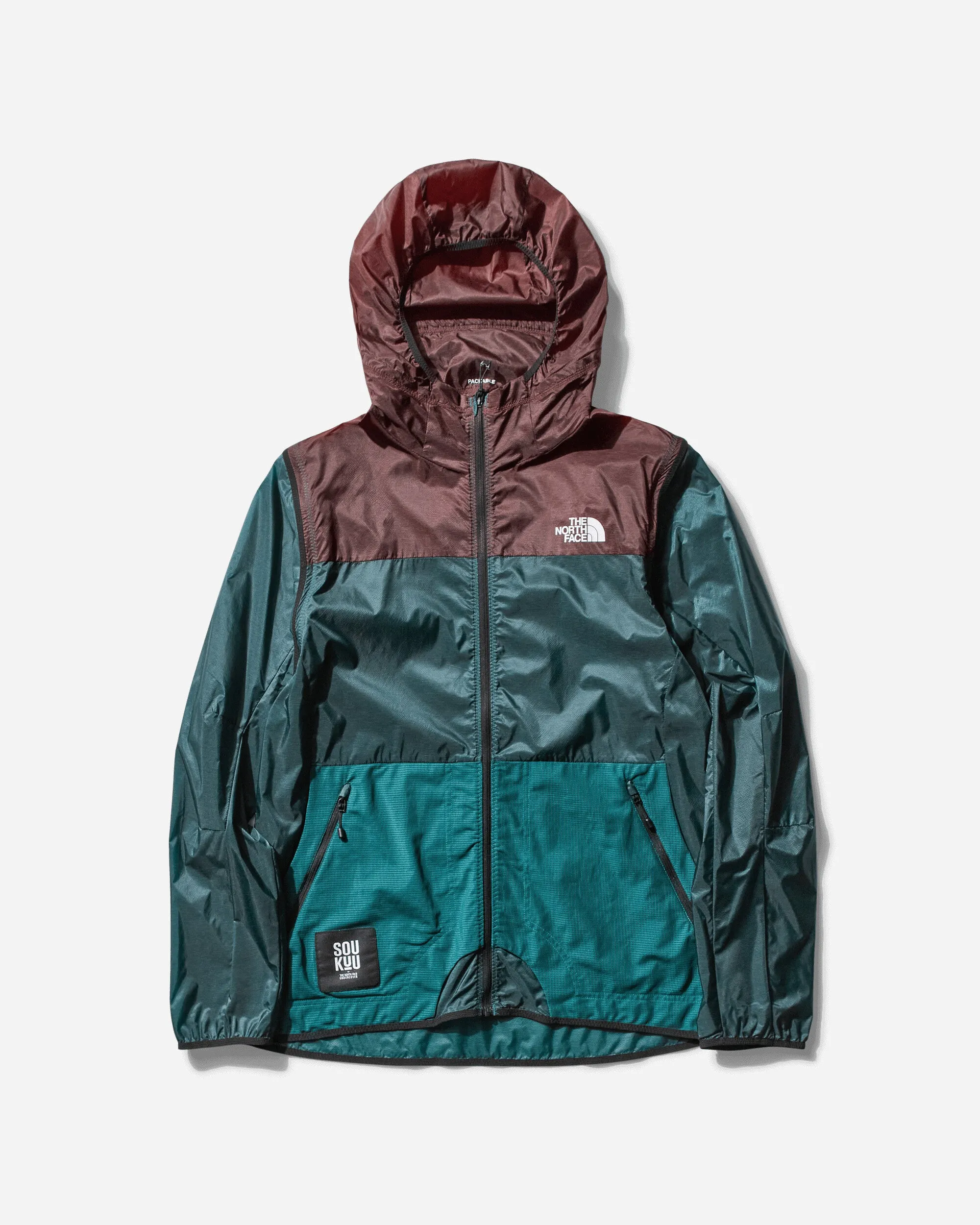 Herren Undercover Soukuu Trail Run Konvertierbare Windjacke Bitterschokolade / Atlantik Tiefblau