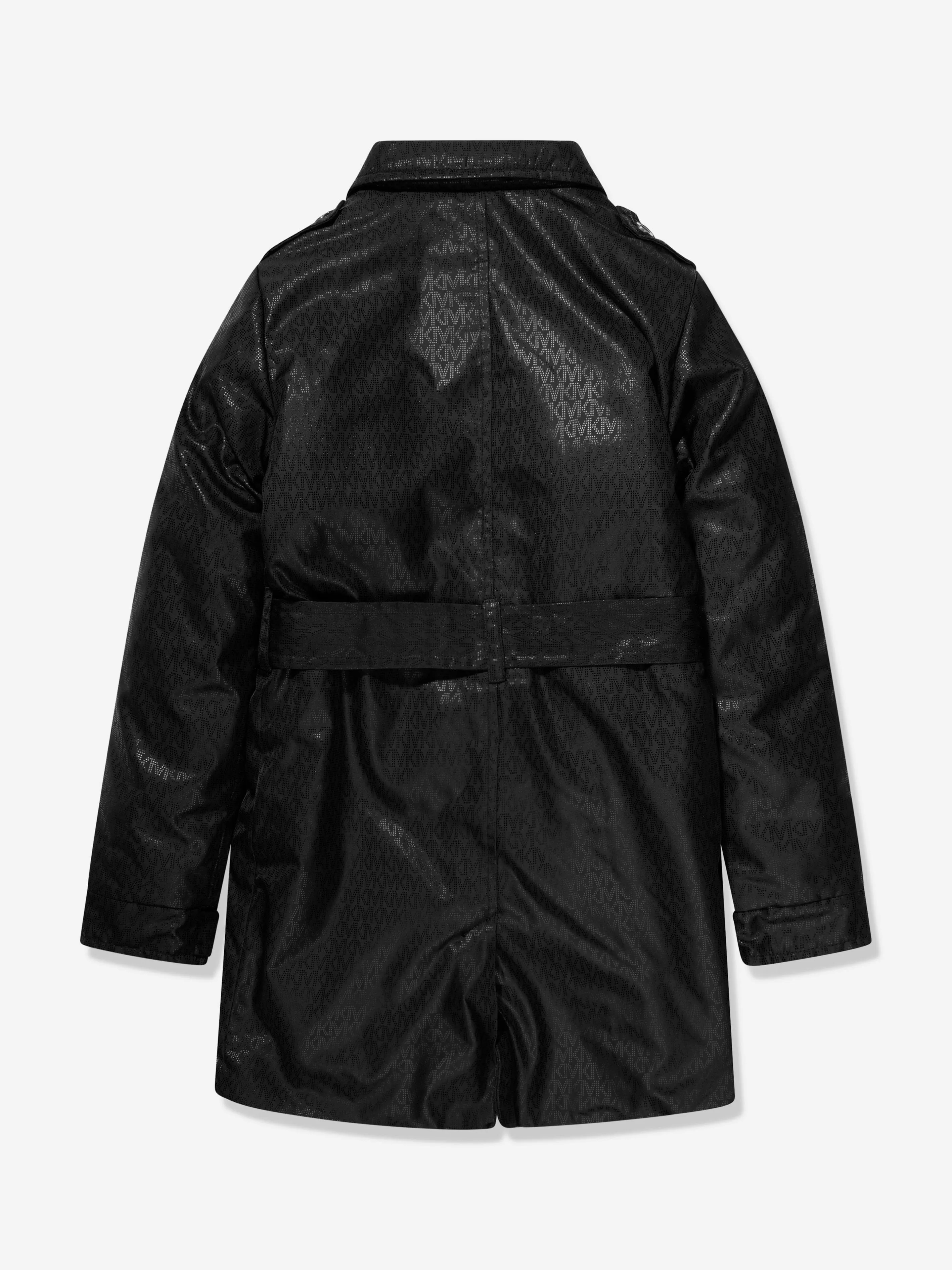Michael Kors Mädchen Logo Trenchcoat in Schwarz