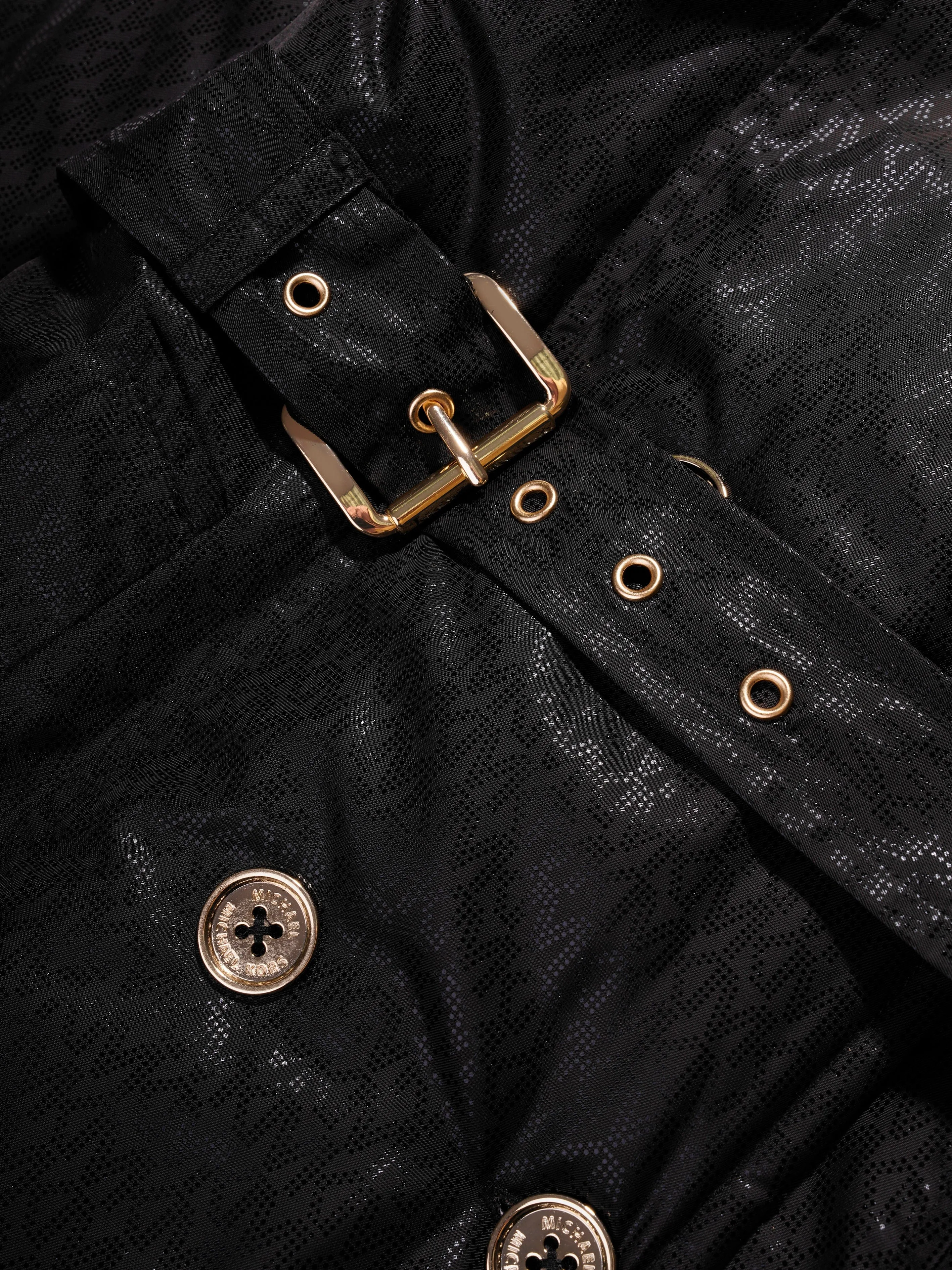 Michael Kors Mädchen Logo Trenchcoat in Schwarz