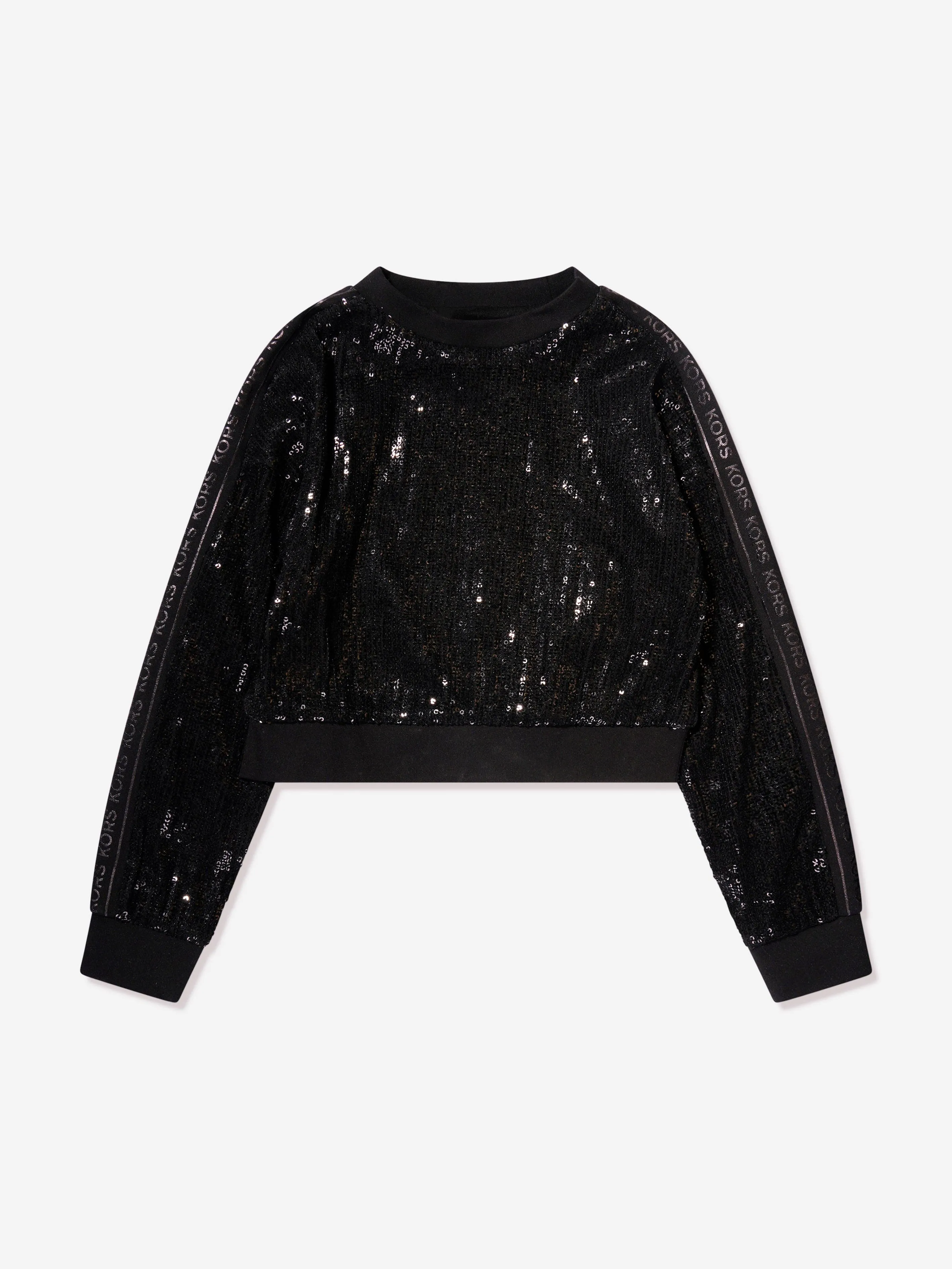 Michael Kors Mädchen Pailletten Sweatshirt in Schwarz