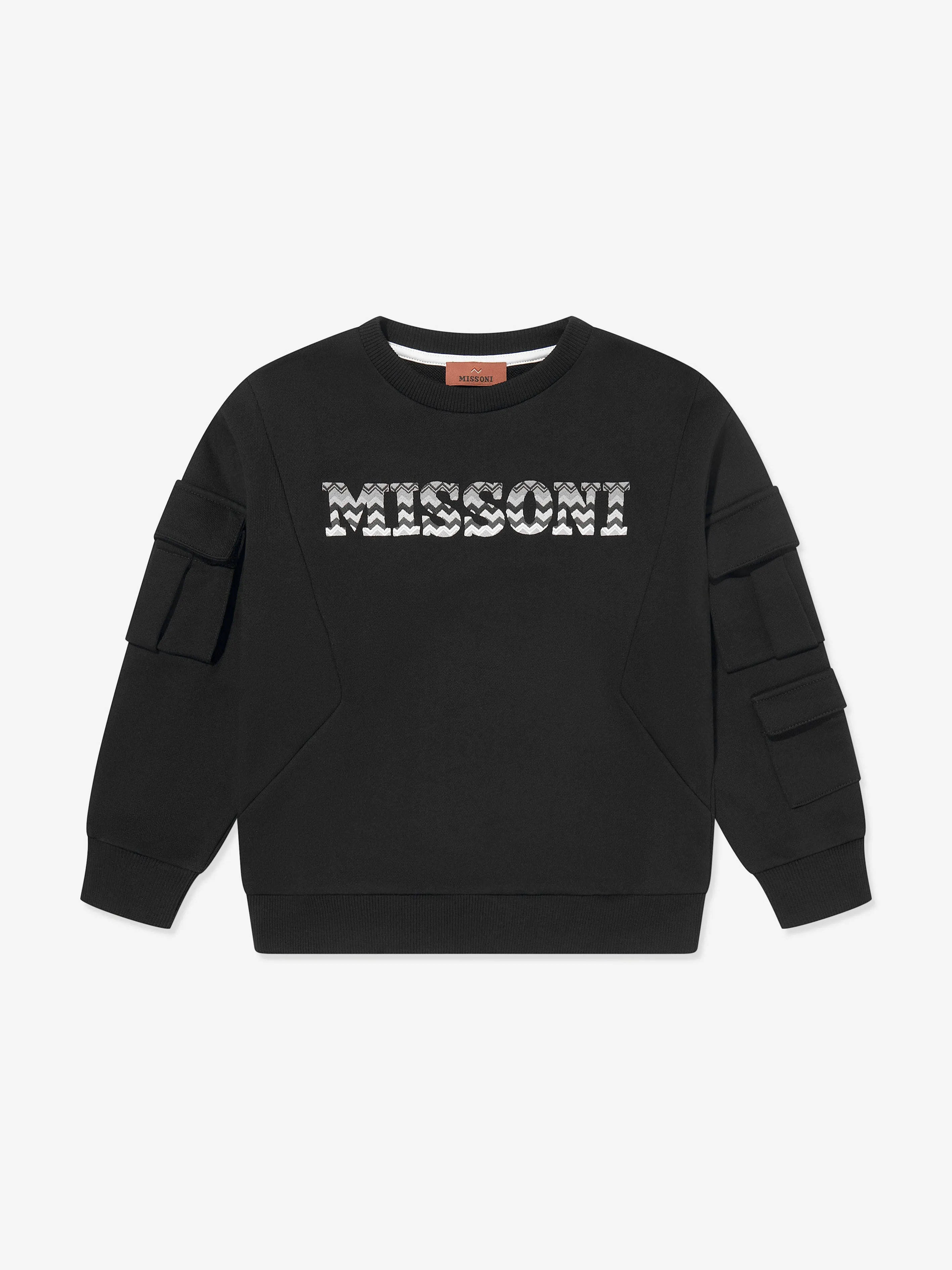 Missoni Boys Logo Sweatshirt in Schwarz