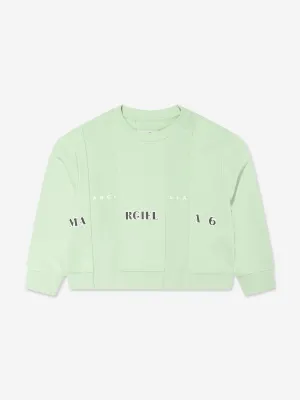 MM6 Maison Margiela Kids Logo-Sweatshirt in Grün