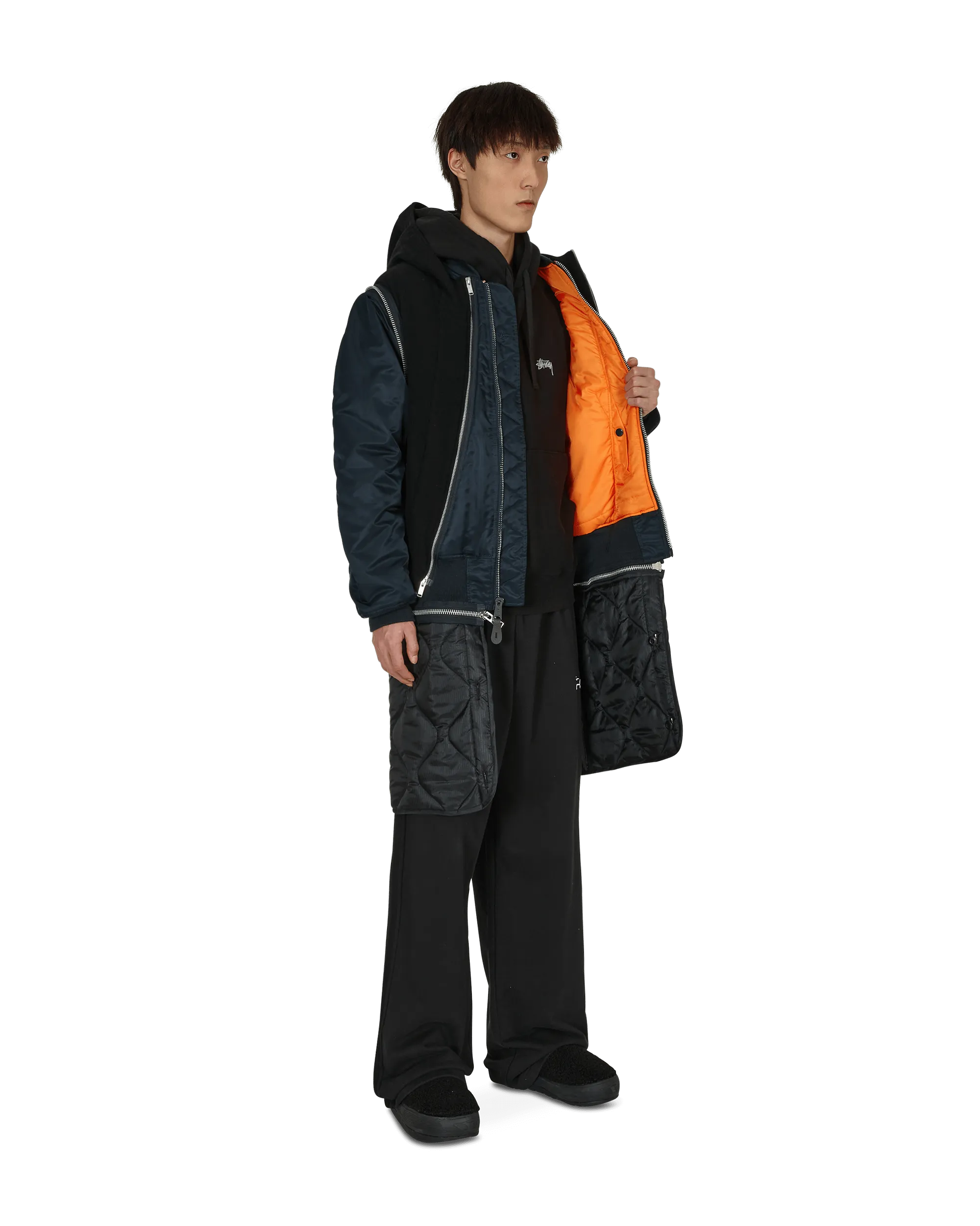 Modulare Jacke Blau
