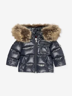 Moncler Enfant Baby Daunengefütterte K2F Jacke in Marineblau