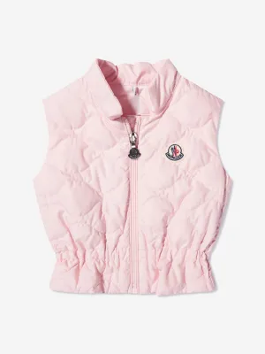 Moncler Enfant Baby Girls Daunengefütterte Ambertine Weste in Rosa