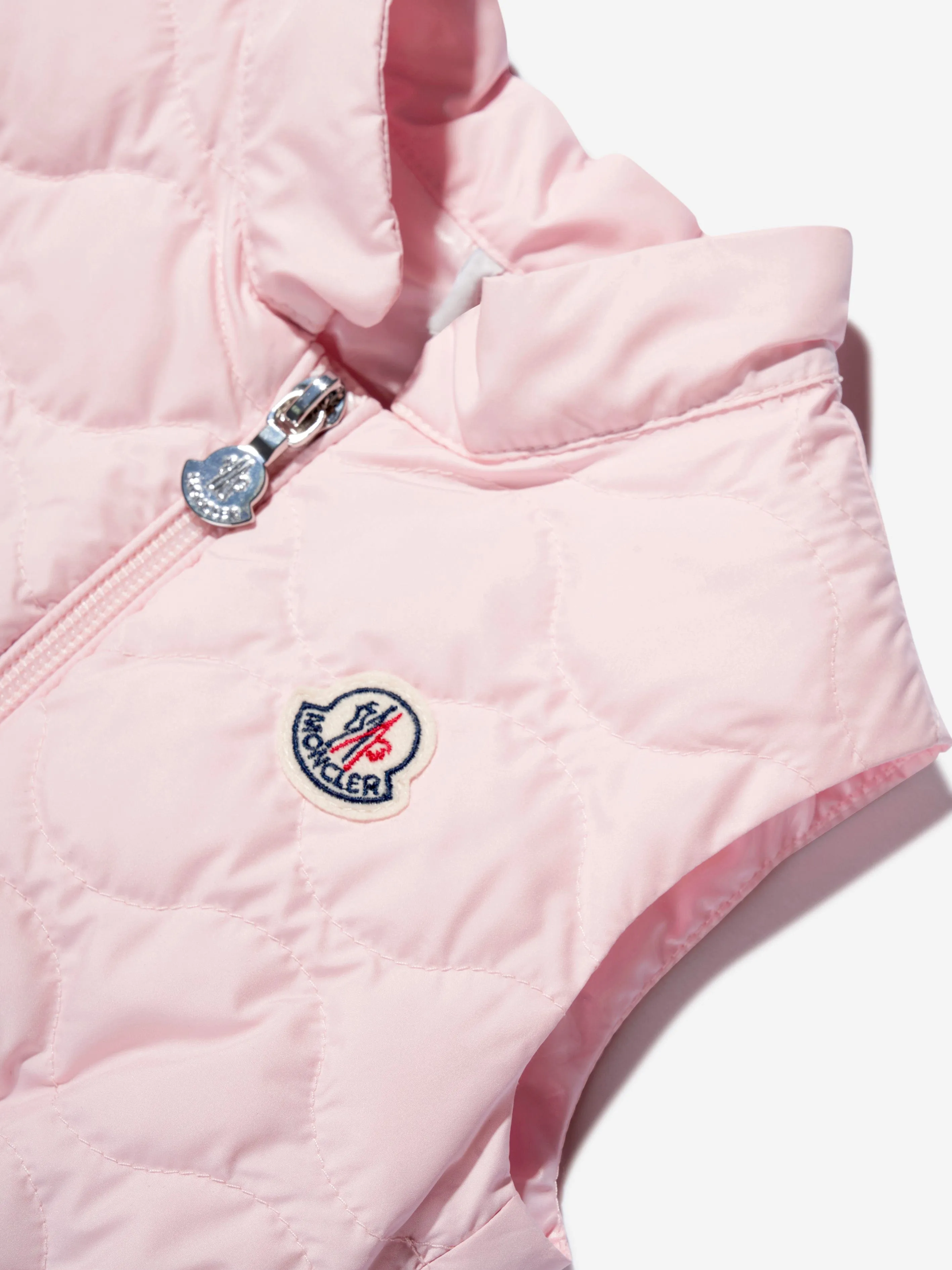 Moncler Enfant Baby Girls Daunengefütterte Ambertine Weste in Rosa