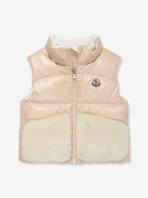 Moncler Enfant Baby Girls Daunengefütterte Vive Weste in Beige