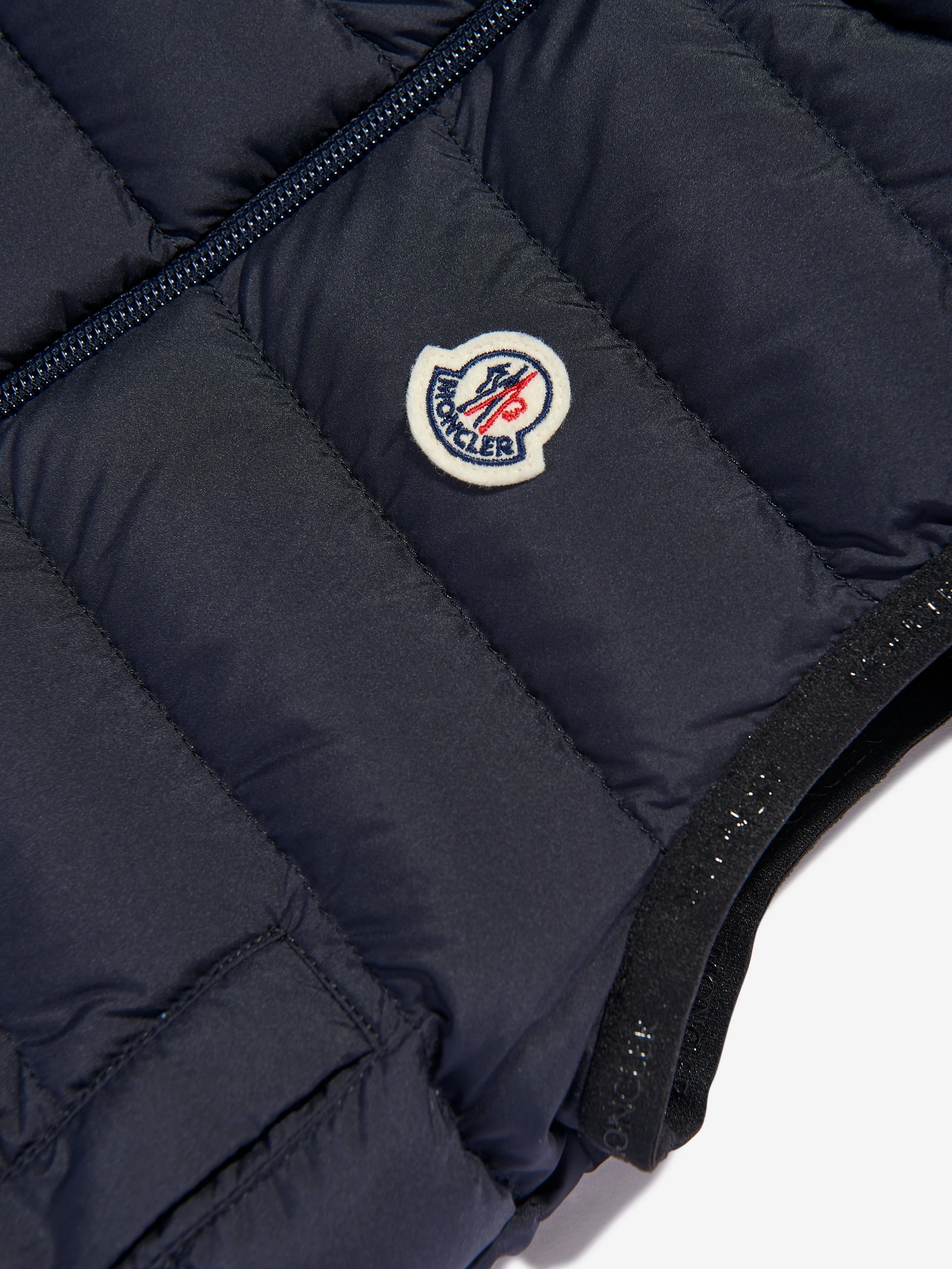 Moncler Enfant Jungen Daunengefütterte Contrin Weste in Marine