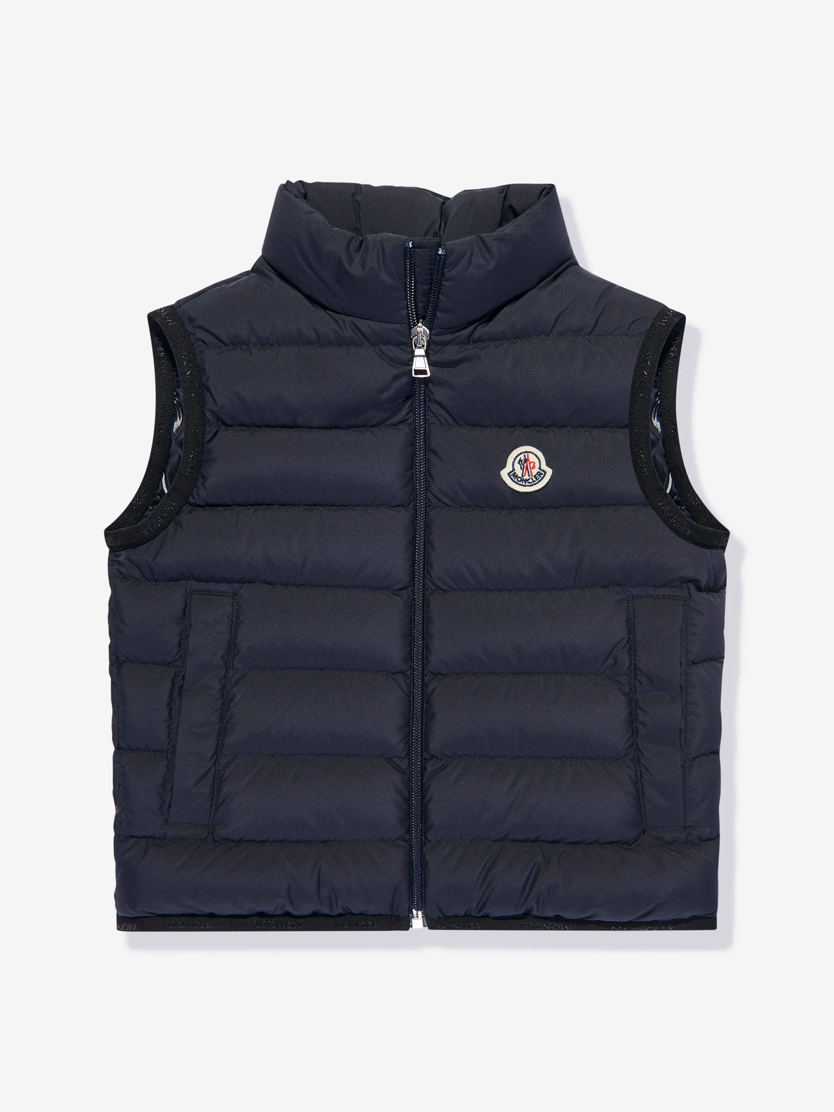 Moncler Enfant Jungen Daunengefütterte Contrin Weste in Marine