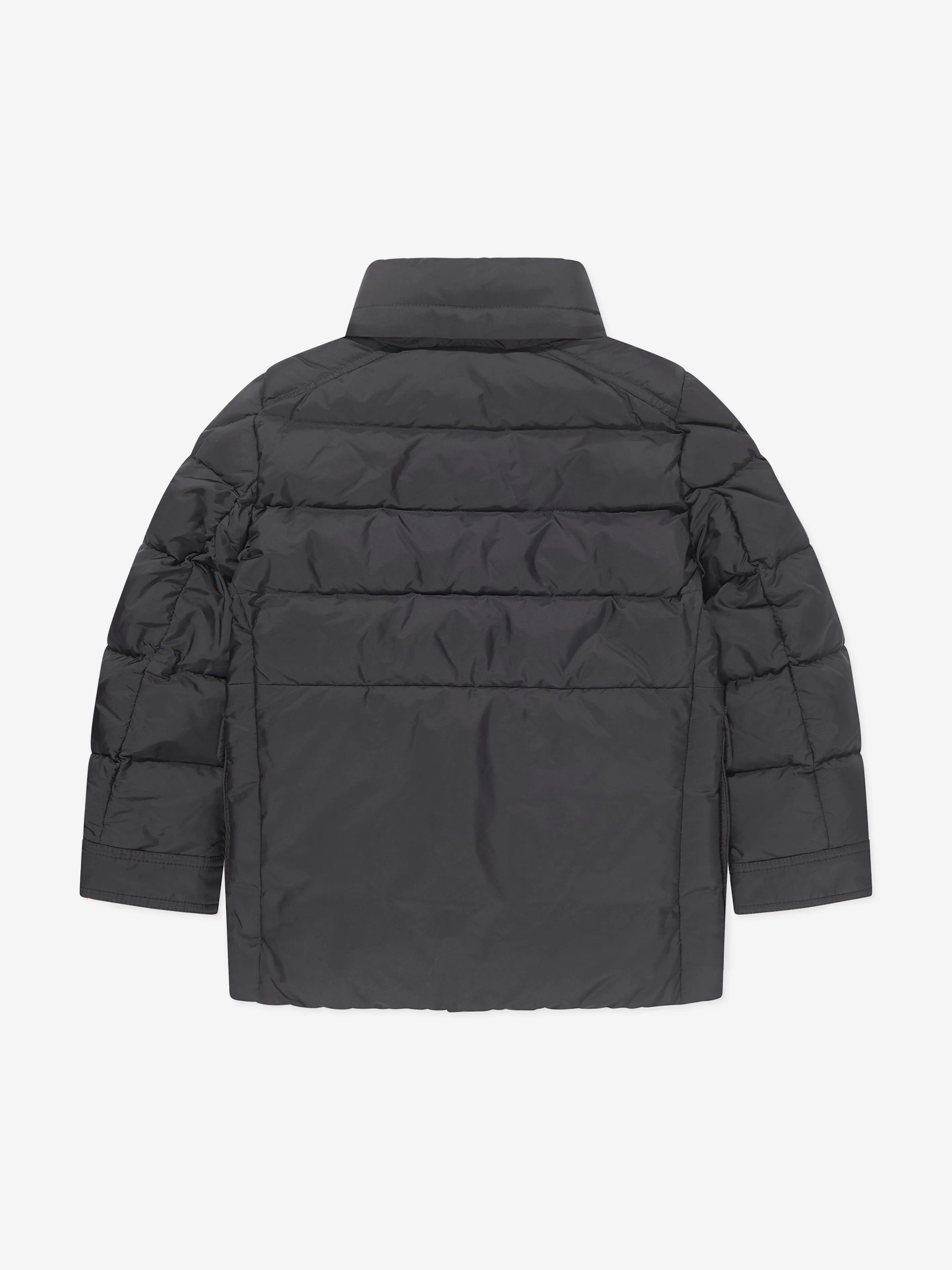 Moncler Enfant Jungen Daunengefütterte Klopas Kurz Parka in Schwarz