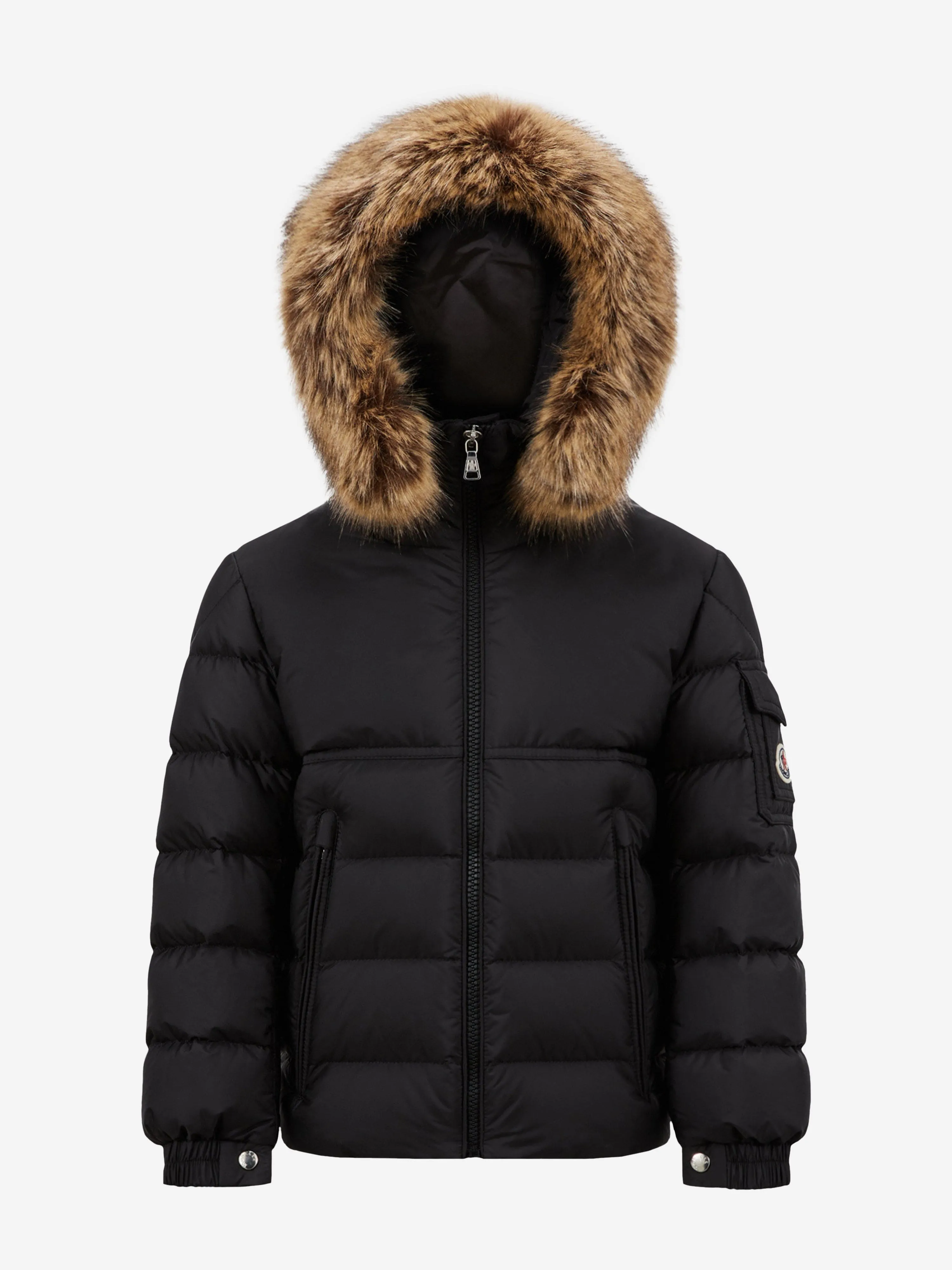 Moncler Enfant Jungen Daunengefütterte Neue Byron Jacke in Schwarz