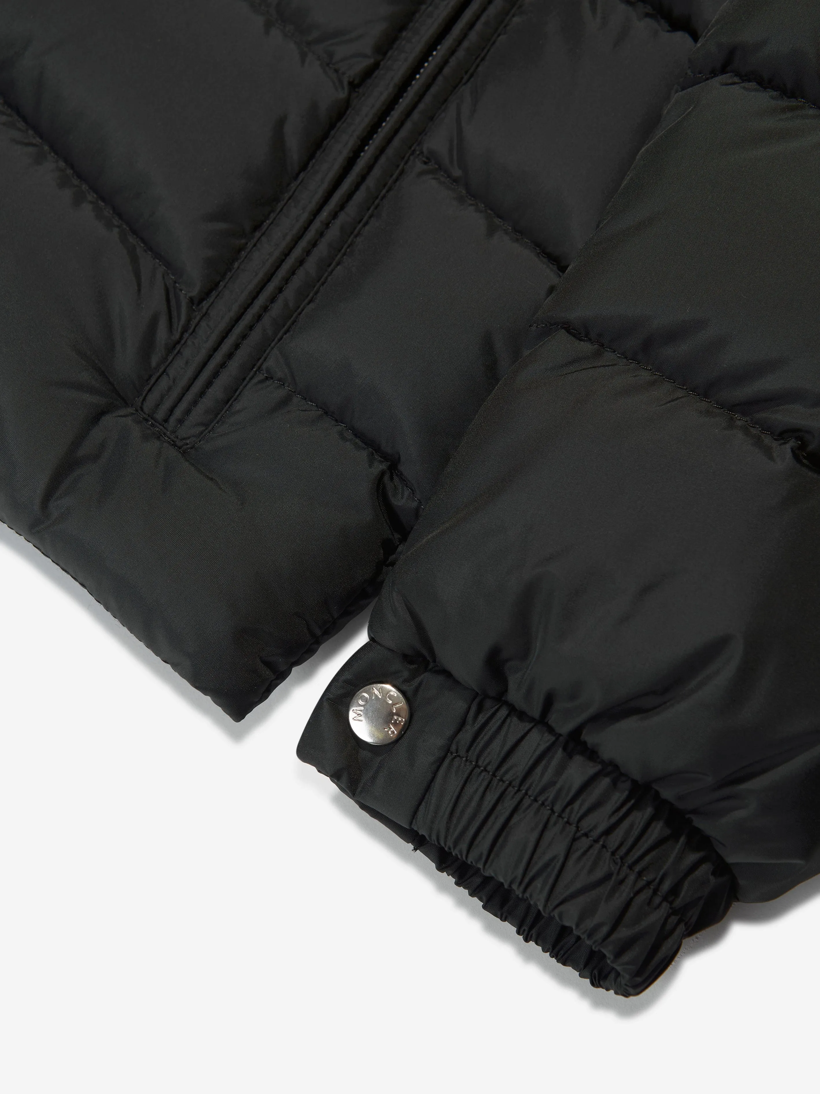Moncler Enfant Jungen Daunengefütterte Neue Byron Jacke in Schwarz