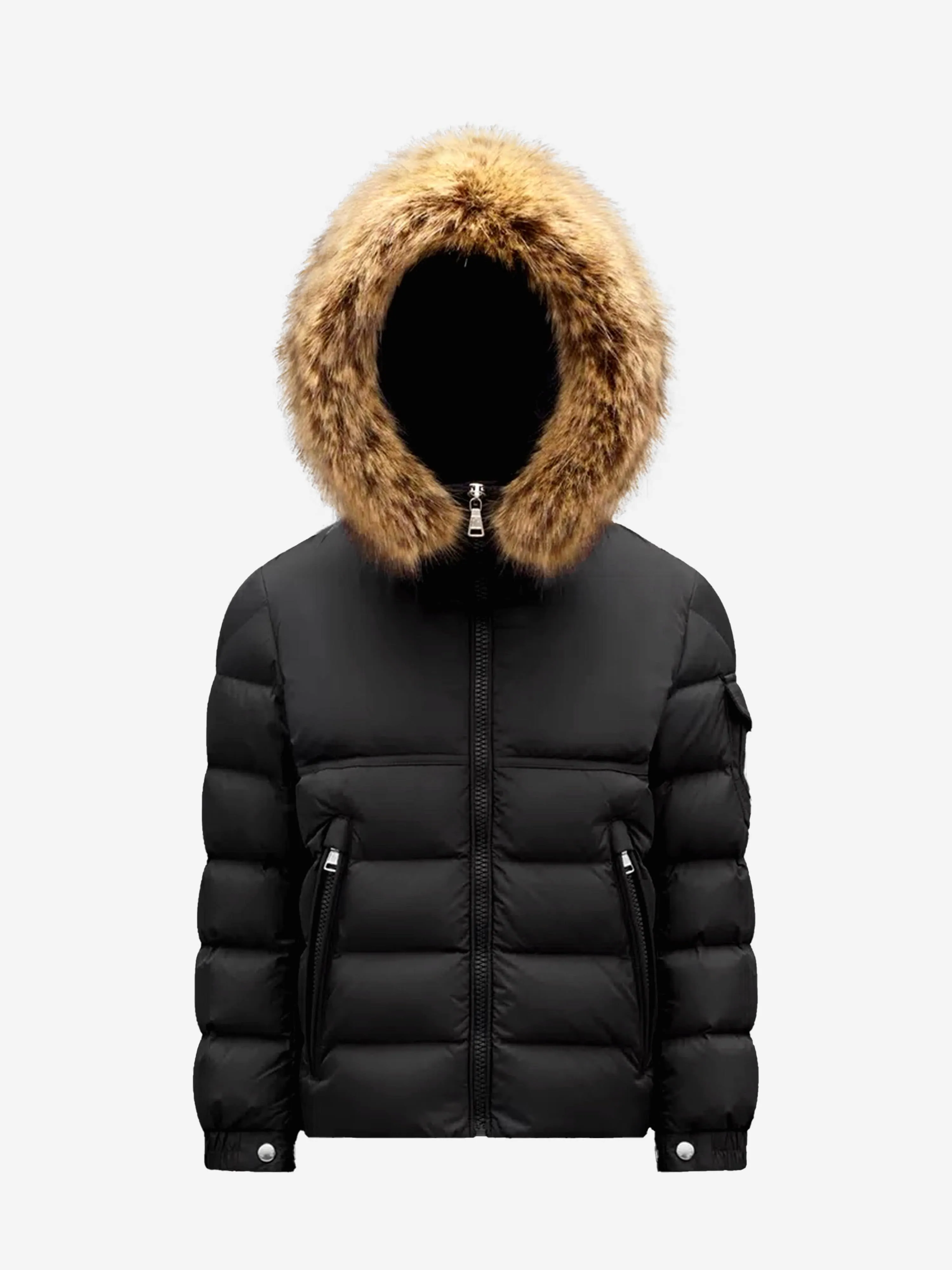 Moncler Enfant Jungen Daunengefütterte Neue Byron Jacke in Schwarz