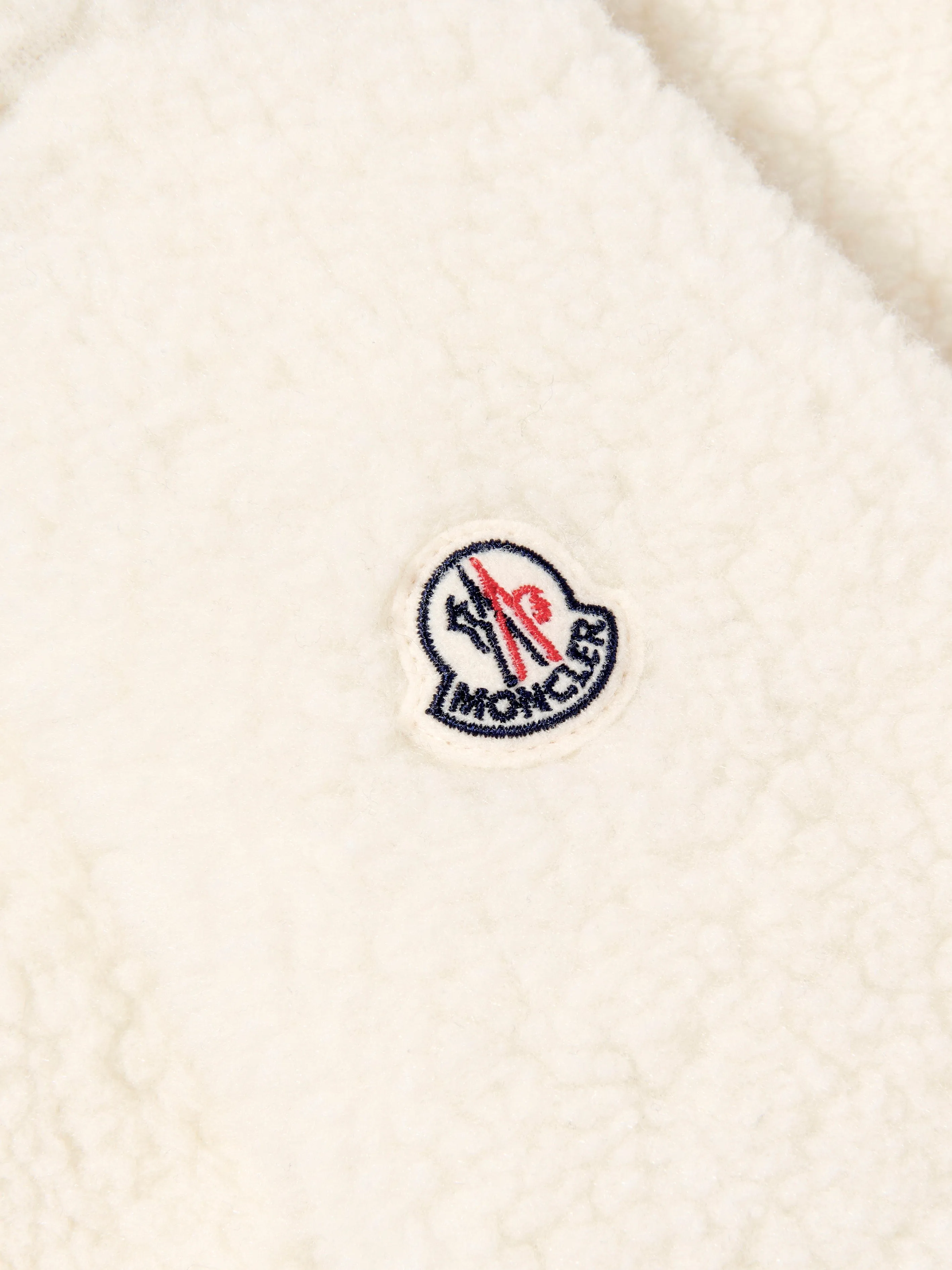 Moncler Enfant Jungen Reißverschluss-Cardigan in Elfenbein
