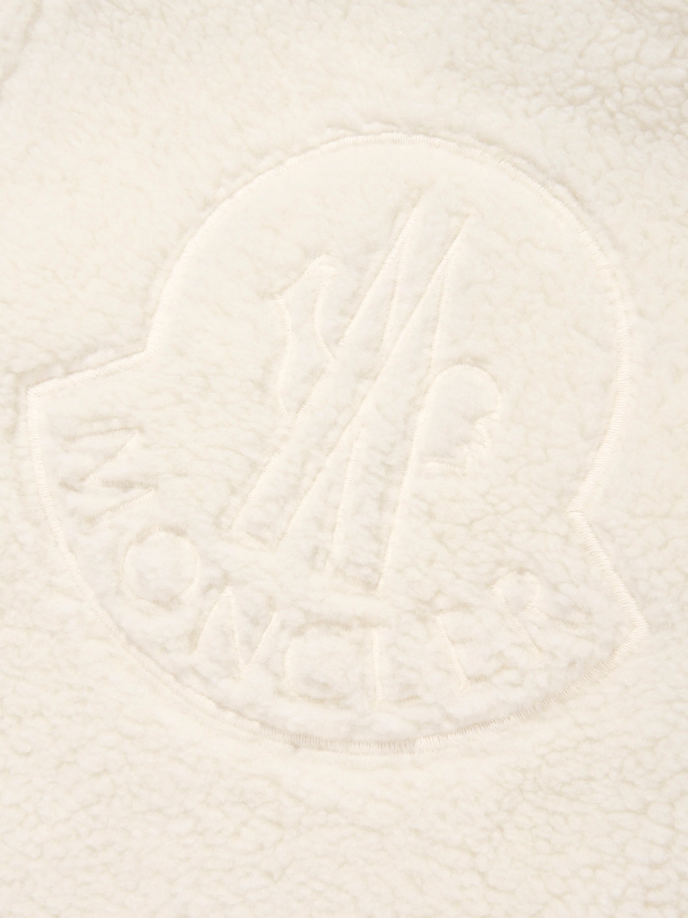 Moncler Enfant Jungen Reißverschluss-Cardigan in Elfenbein