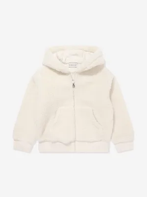 Moncler Enfant Jungen Reißverschluss-Cardigan in Elfenbein