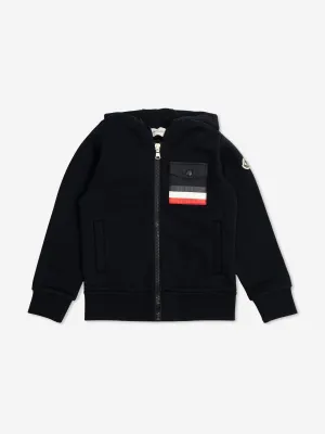 Moncler Enfant Jungen Reißverschluss-Shirt in Marineblau