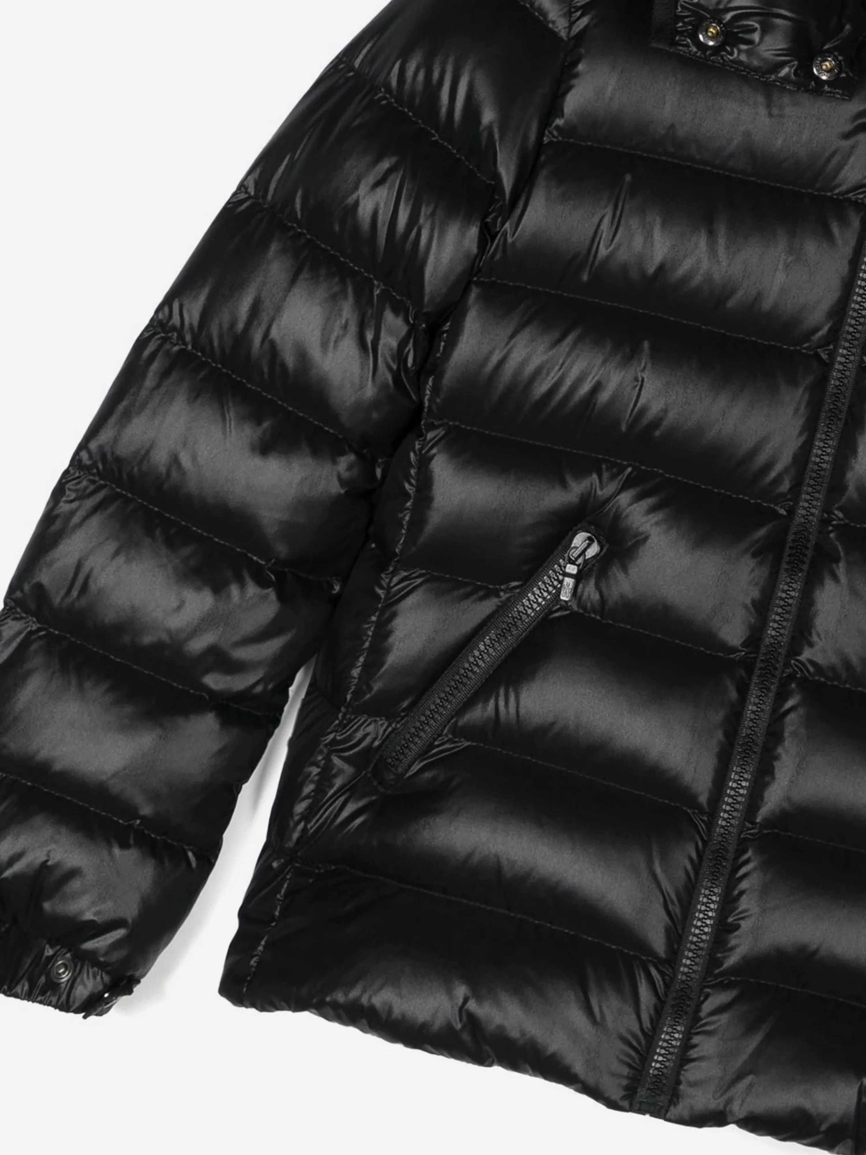 Moncler Enfant Mädchen Daunengefütterte Babyjacke in Schwarz