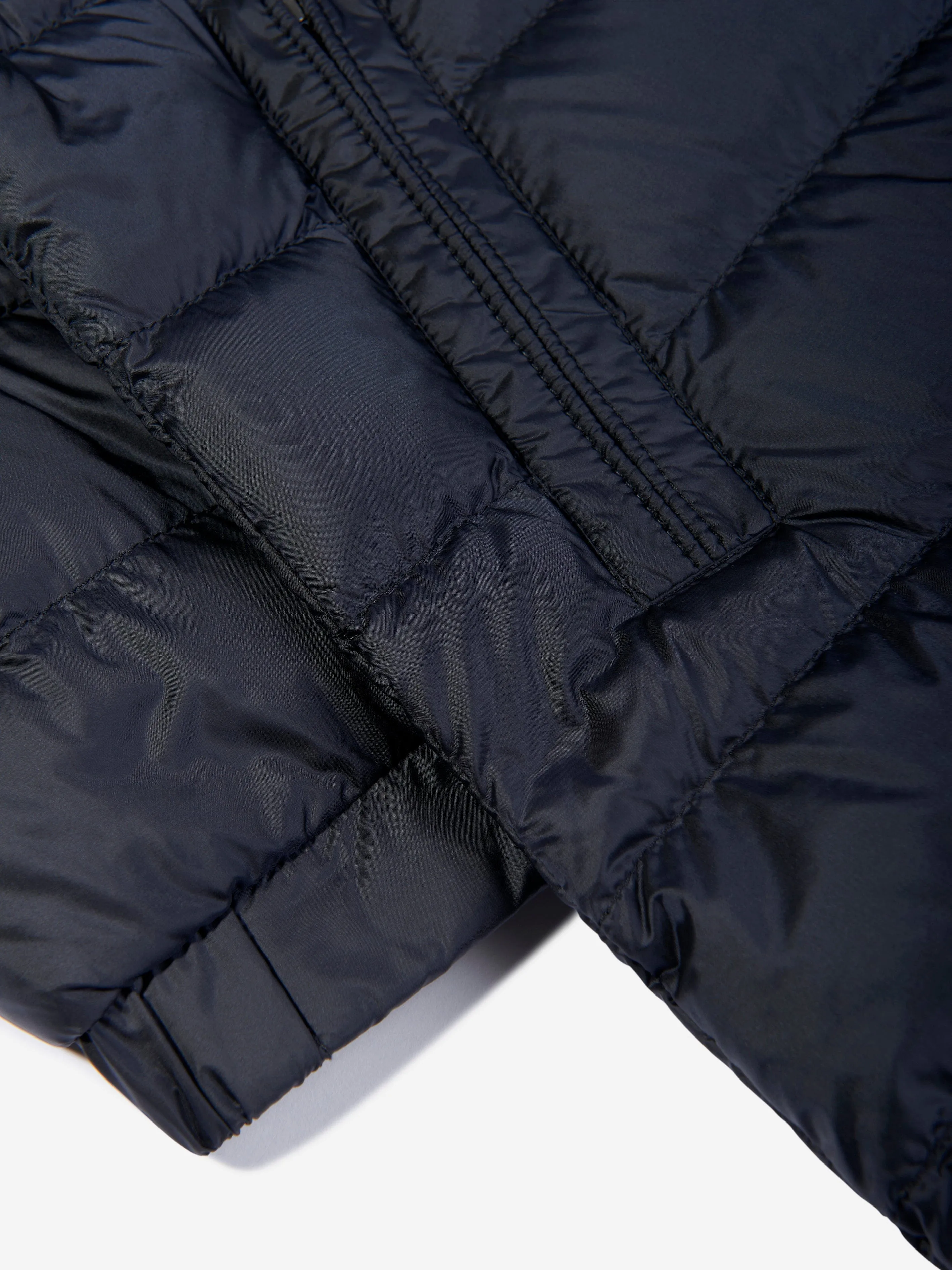 Moncler Enfant Mädchen Daunengefütterte Meillon Lange Parka in Marine