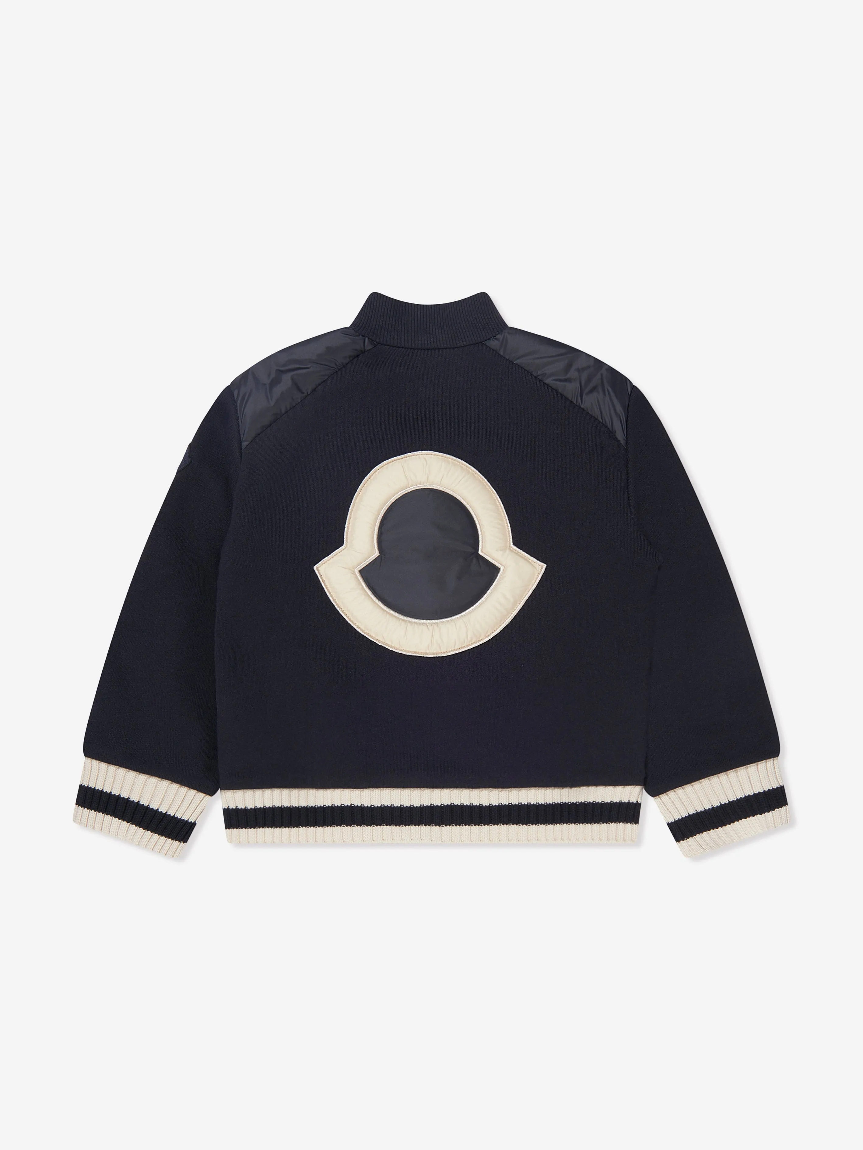 Moncler Enfant Mädchen Daunengefütterte Cardigan mit Reißverschluss in Marine