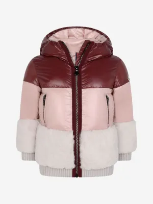 Moncler Girls Daunengefütterte Logo-Jacke