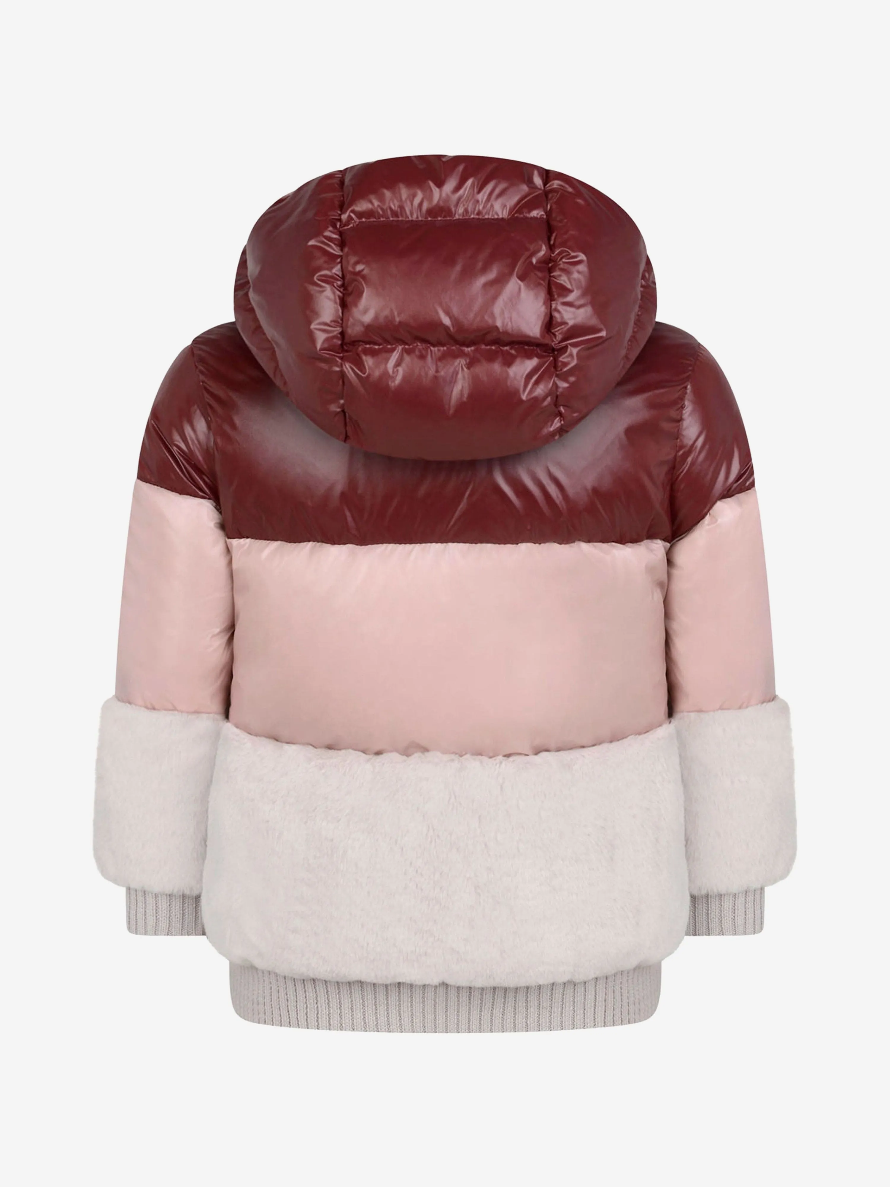 Moncler Girls Daunengefütterte Logo-Jacke