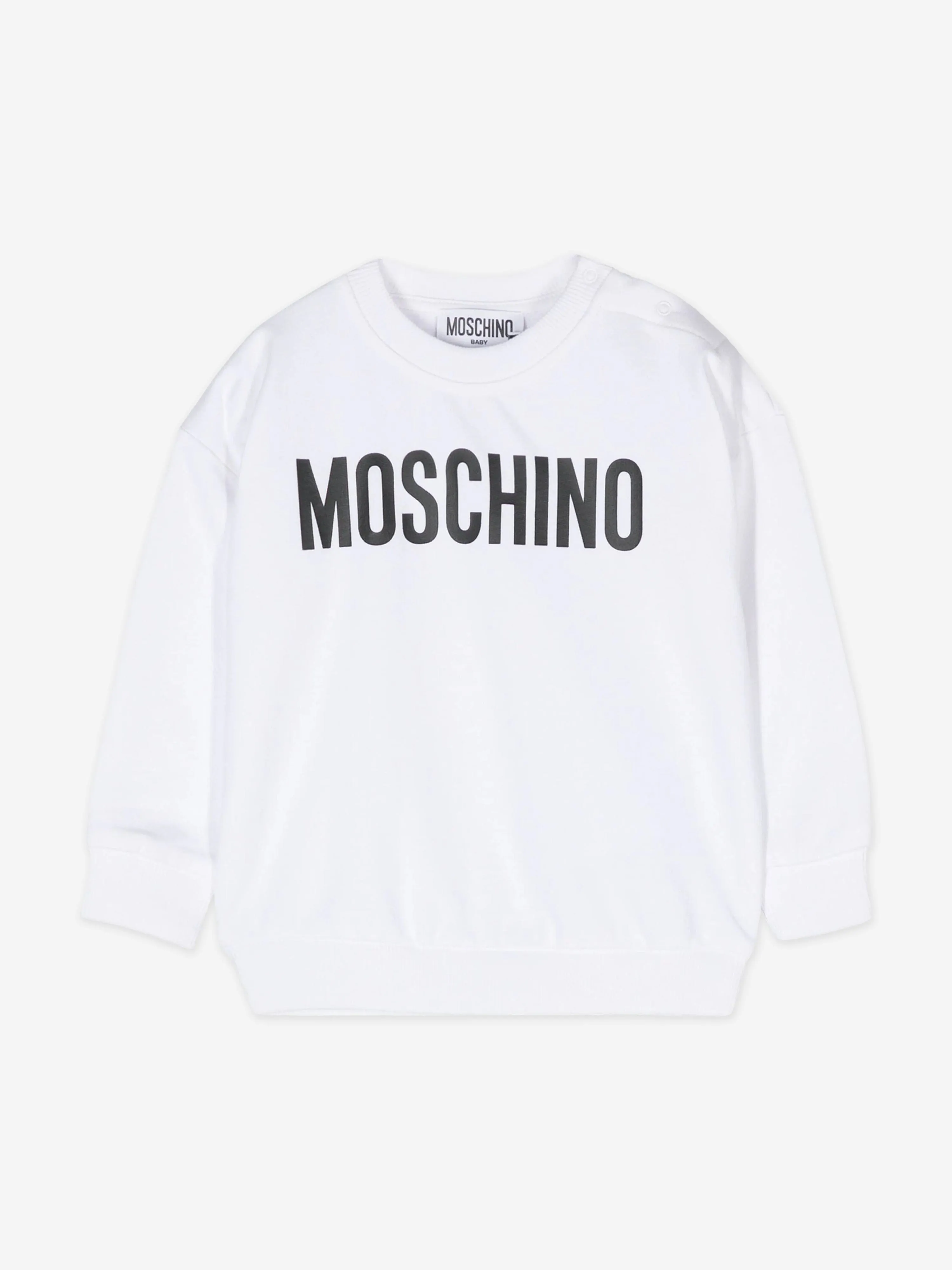 Moschino Baby Logo-Sweatshirt in Weiß