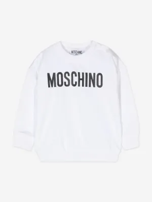 Moschino Baby Logo-Sweatshirt in Weiß
