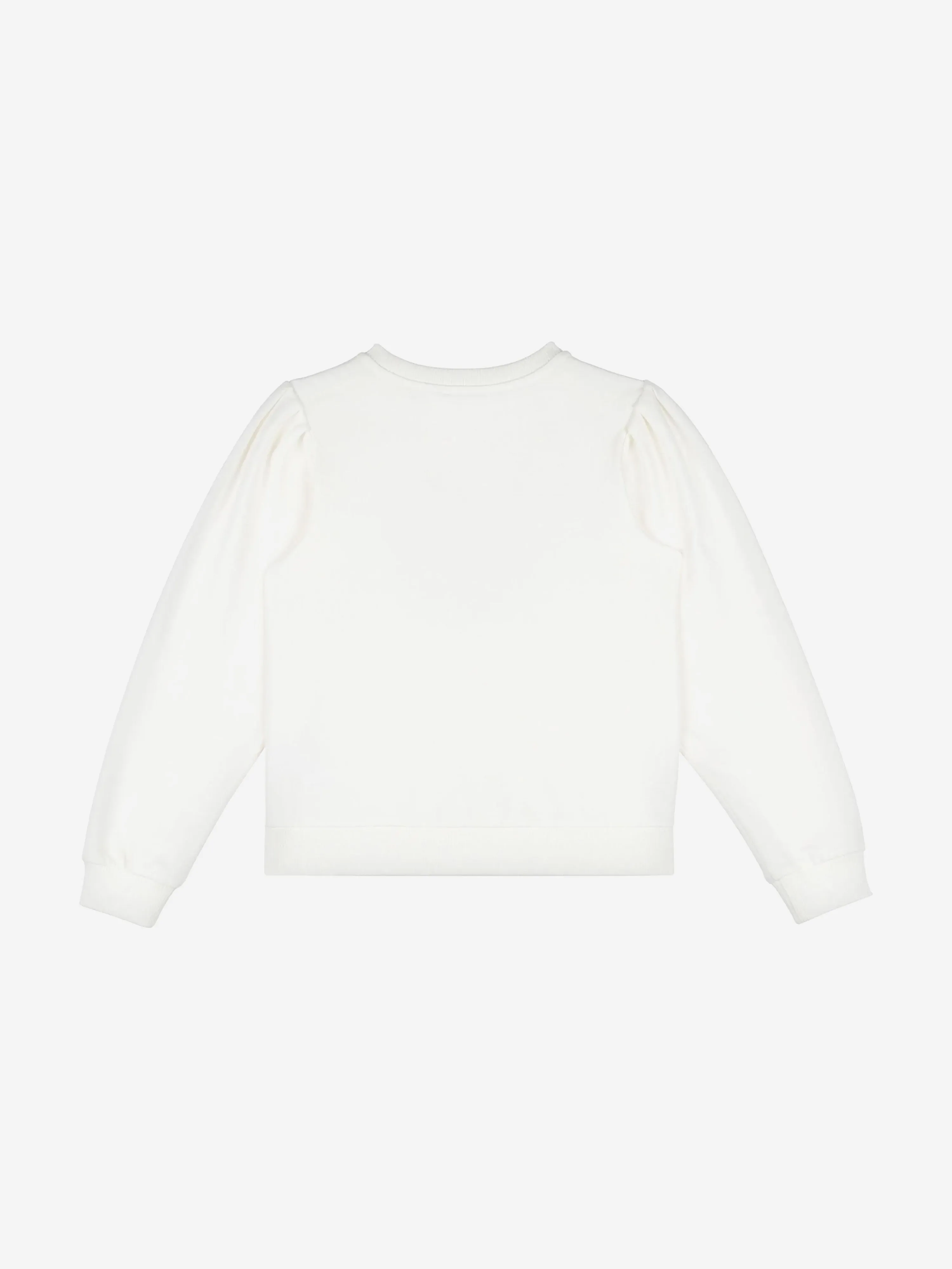 Moschino Girls Heart Logo Sweatshirt in Elfenbein