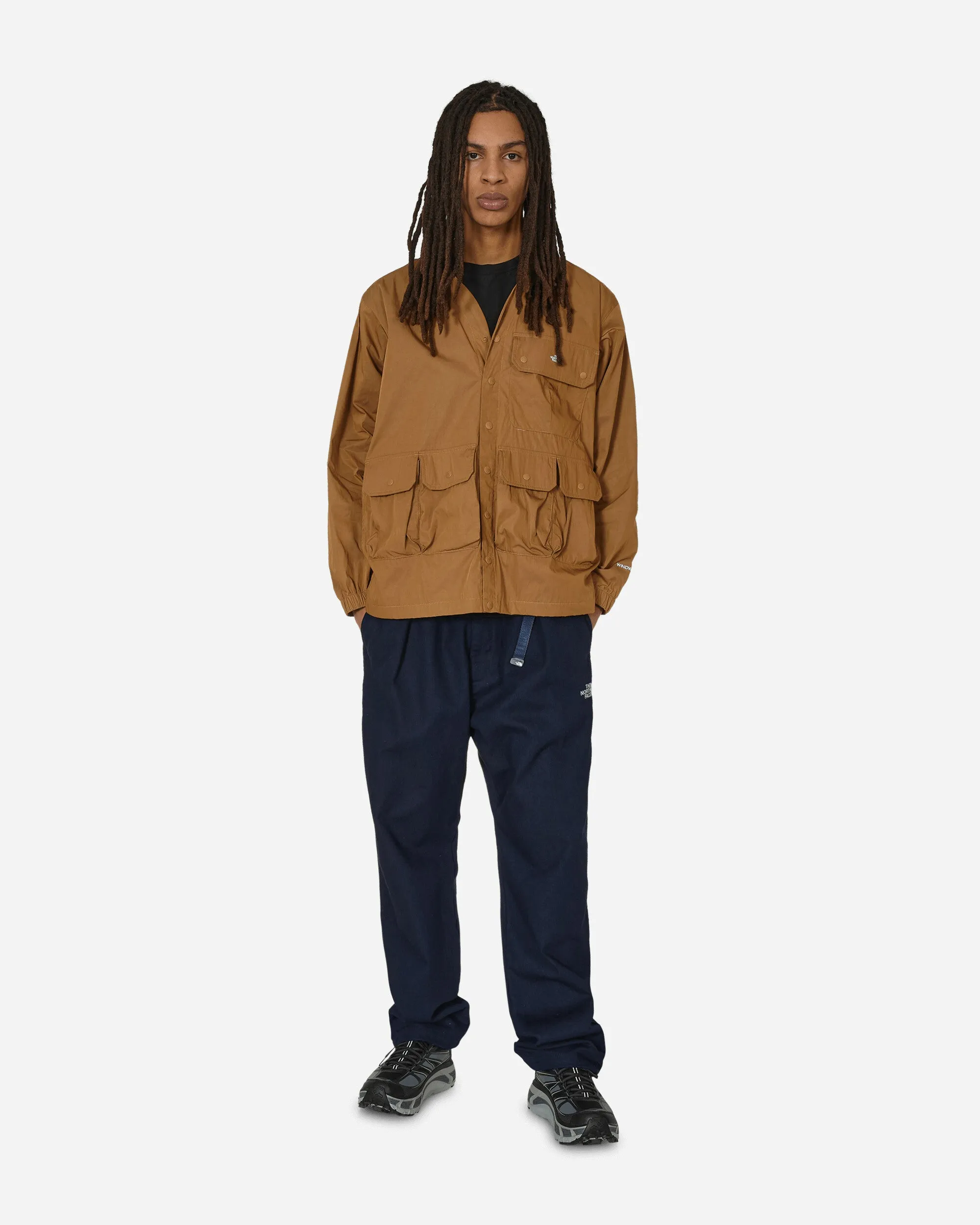 Utility-Brauner Kapuzen-Cardigan mit mehreren Taschen