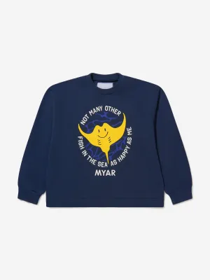 Myar Boys Baumwoll-Fischdruck Sweatshirt