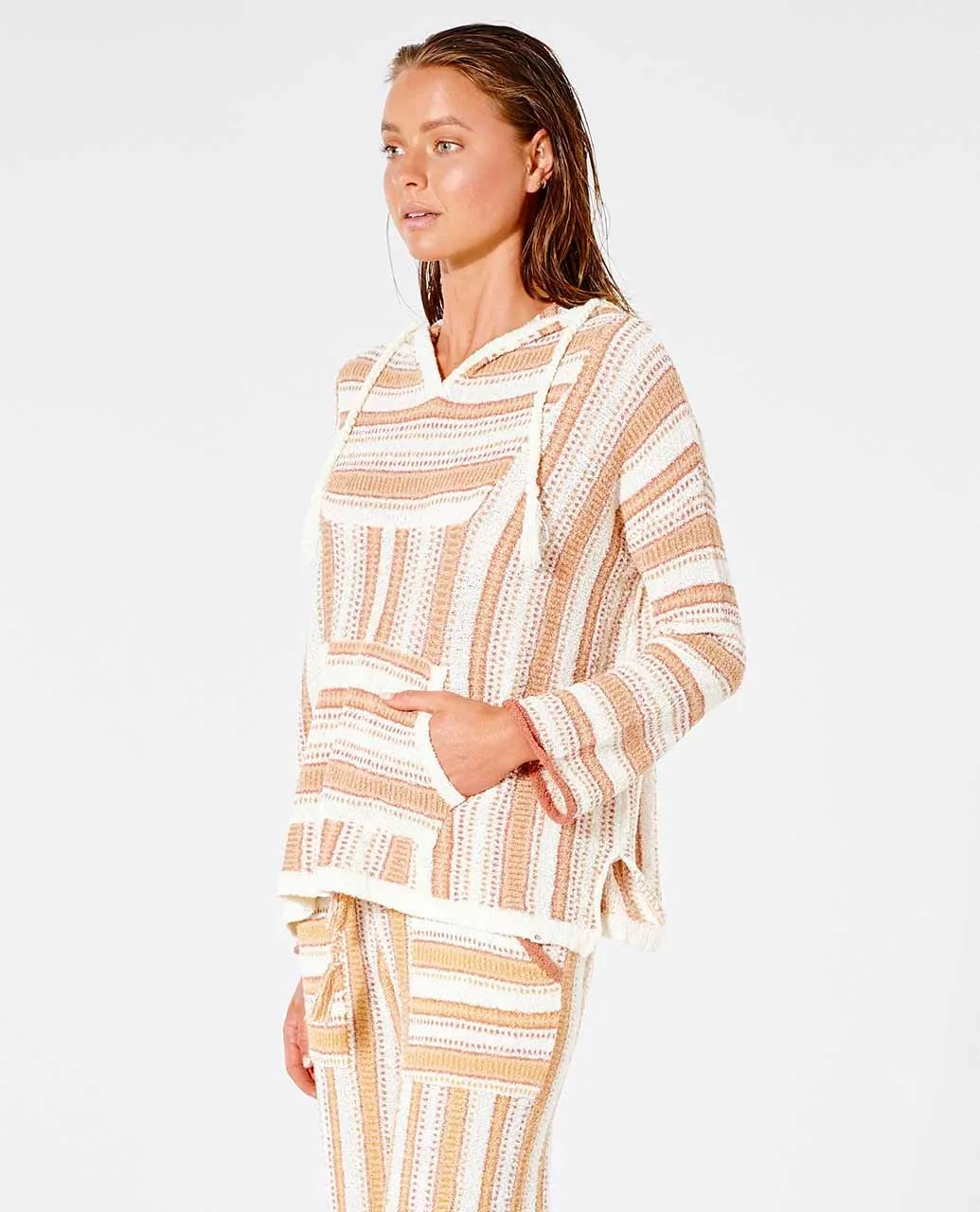 Namotu Streifen Poncho